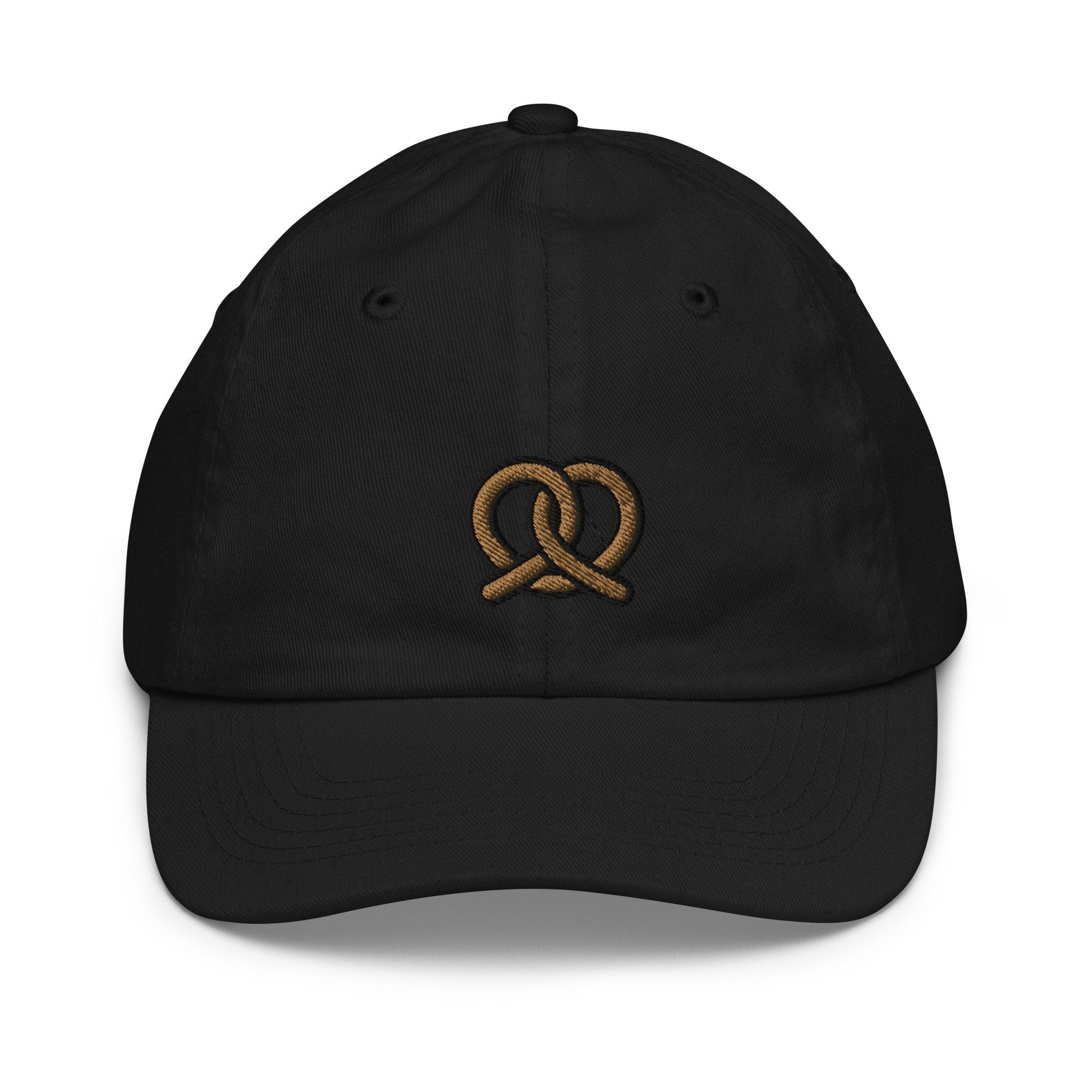 Pretzel Youth Baseball Cap, Handmade Kids Hat, Embroidered Childrens Hat Gift - Multiple Colors