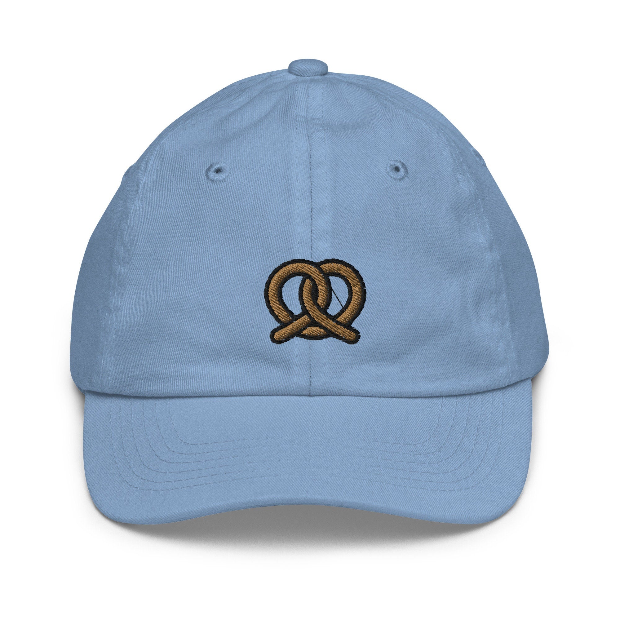 Pretzel Youth Baseball Cap, Handmade Kids Hat, Embroidered Childrens Hat Gift - Multiple Colors