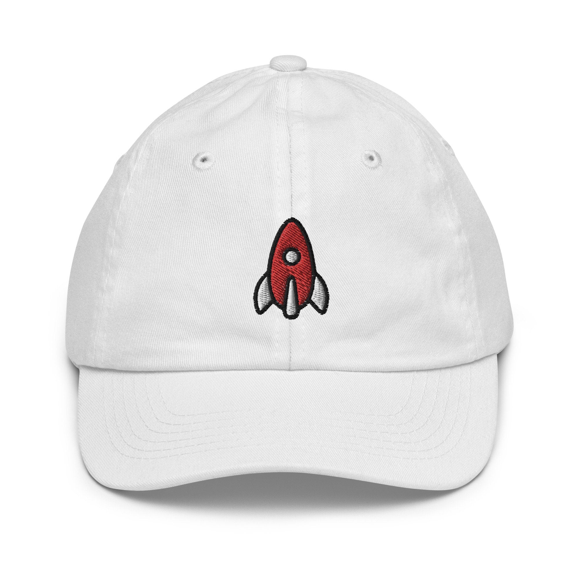 Rocket Youth Baseball Cap, Handmade Kids Hat, Embroidered Childrens Hat Gift - Multiple Colors