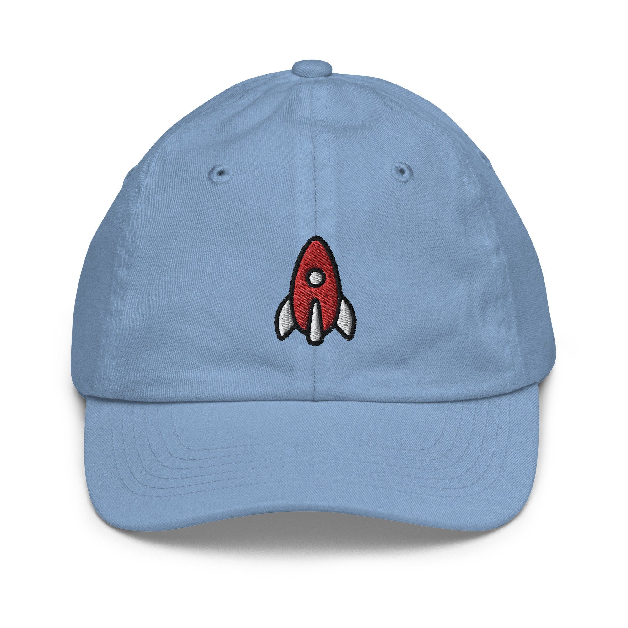 Rocket Youth Baseball Cap, Handmade Kids Hat, Embroidered Childrens Hat Gift - Multiple Colors