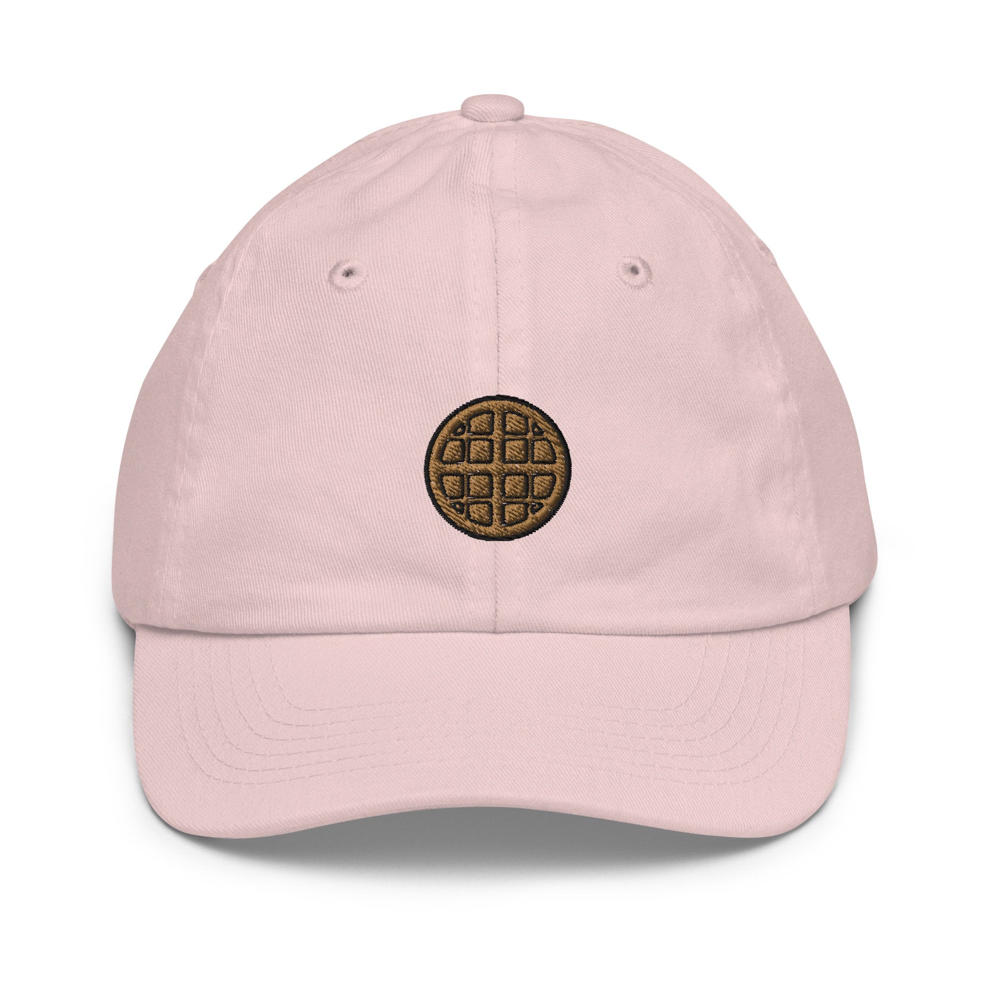 Waffle Youth Baseball Cap, Handmade Kids Hat, Embroidered Childrens Hat Gift - Multiple Colors