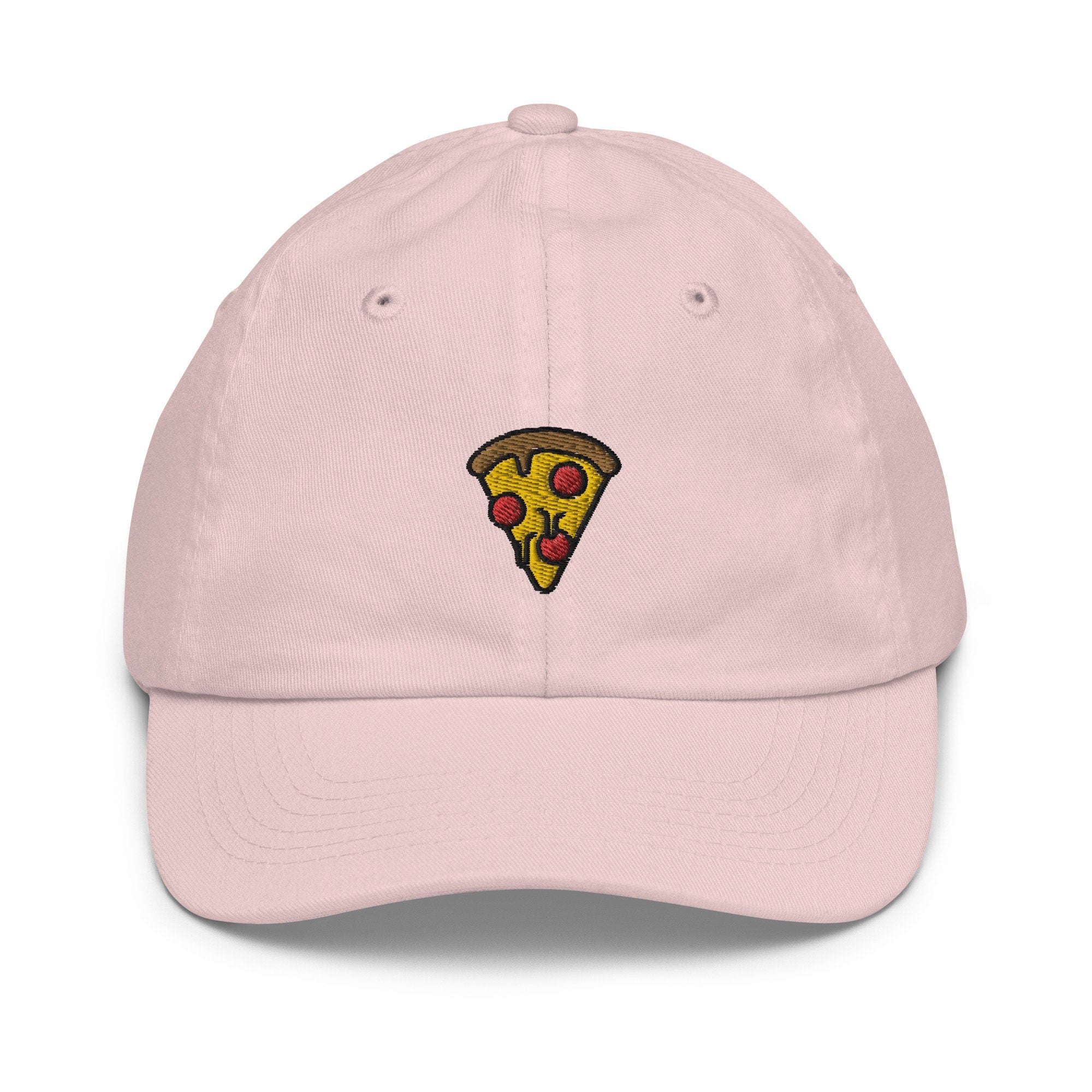 Melting Pizza Youth Baseball Cap, Handmade Kids Hat, Embroidered Childrens Hat Gift - Multiple Colors