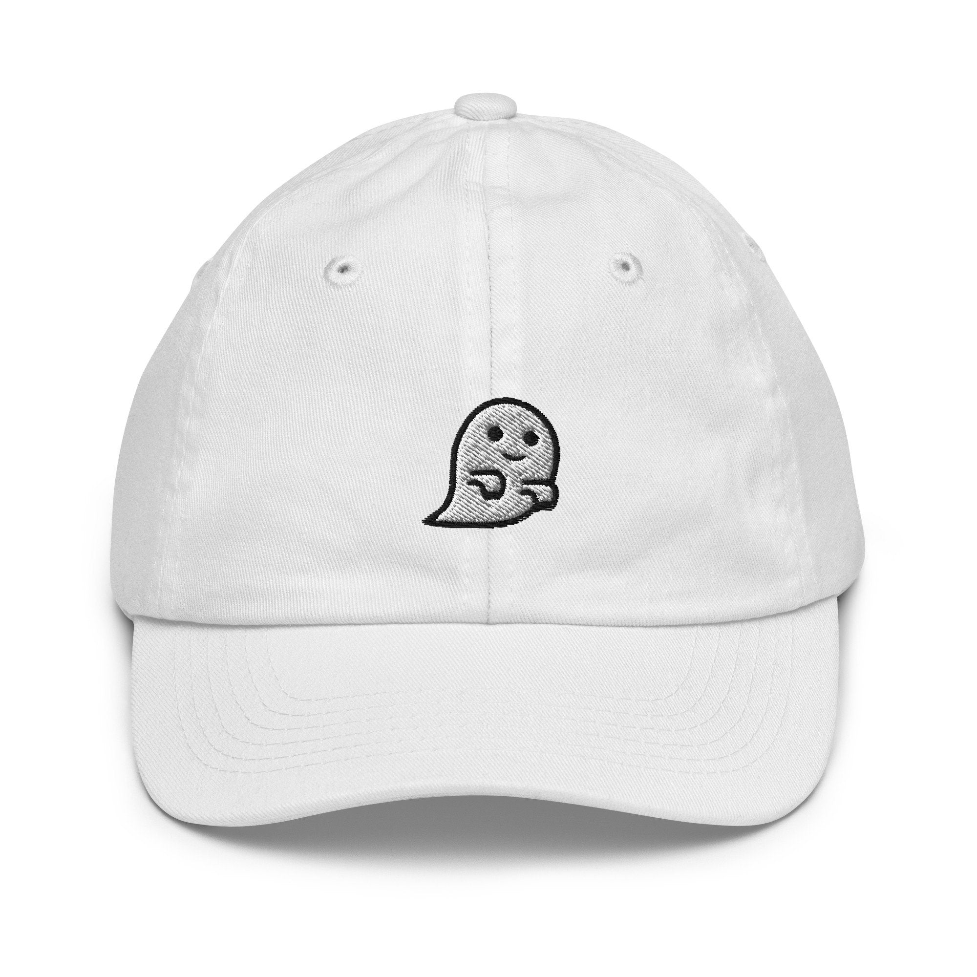 Ghost Youth Baseball Cap, Handmade Kids Hat, Embroidered Childrens Hat Gift - Multiple Colors