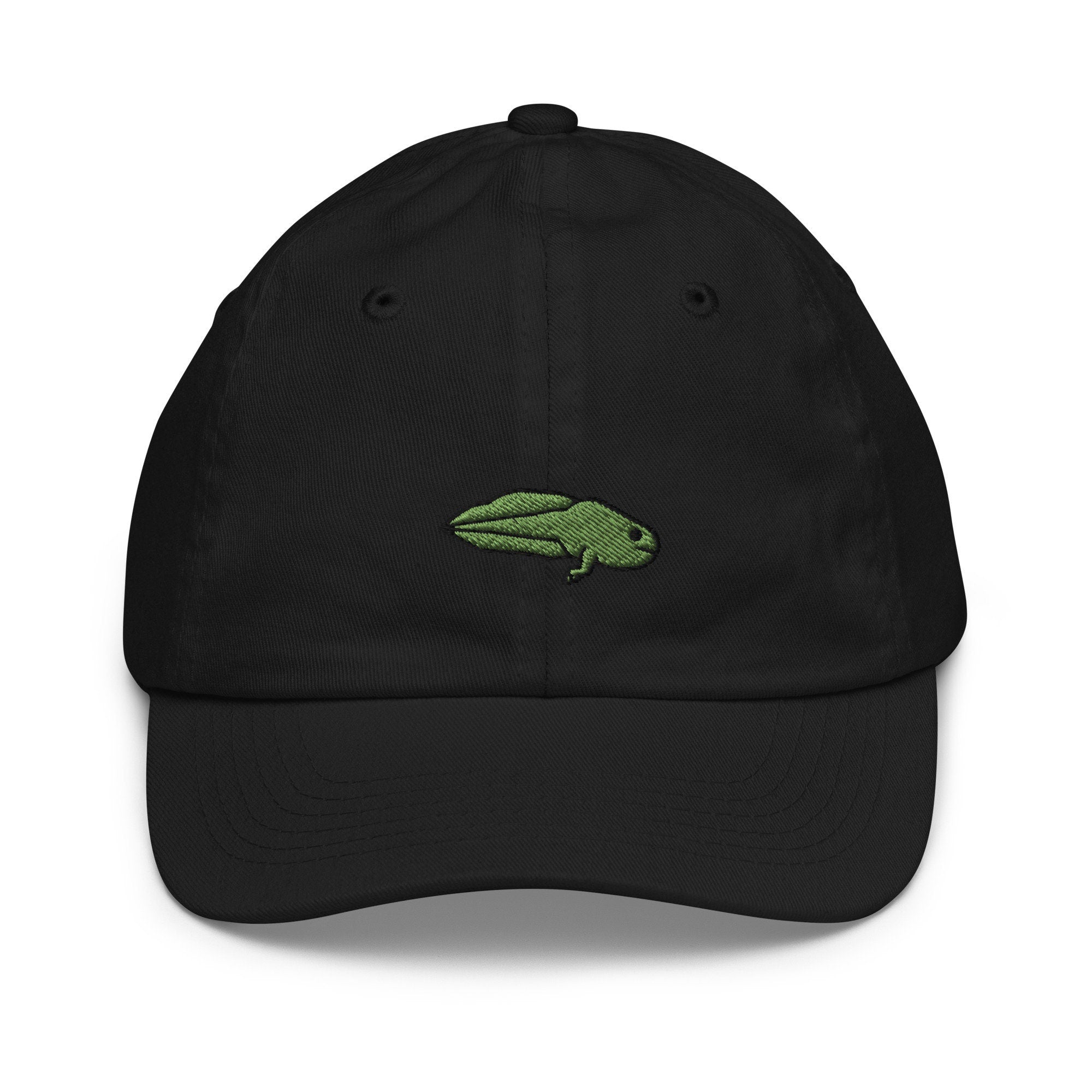 Tadpole Youth Baseball Cap, Handmade Kids Hat, Embroidered Childrens Hat Gift - Multiple Colors