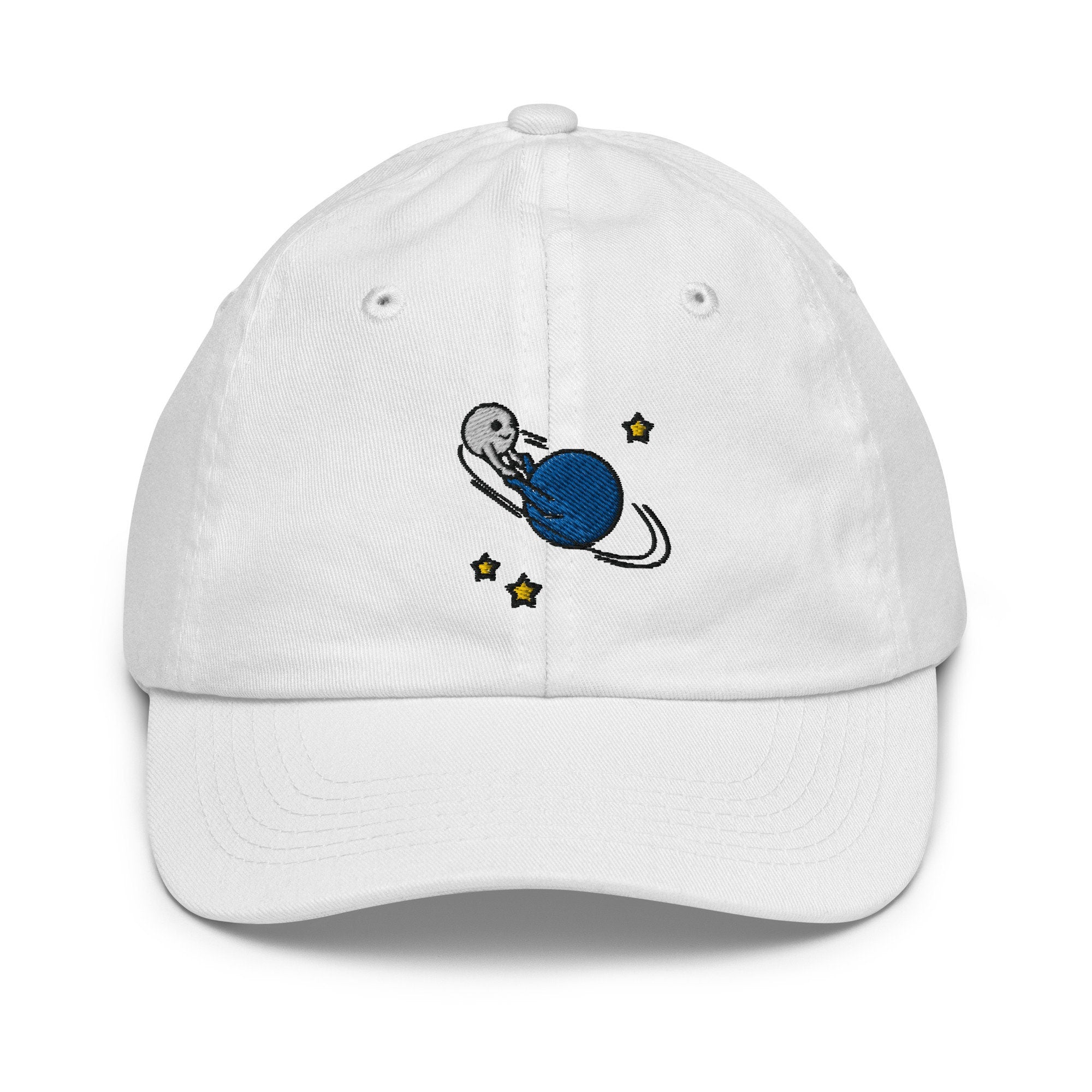 Planets Orbit Youth Baseball Cap, Handmade Kids Hat, Embroidered Childrens Hat Gift - Multiple Colors