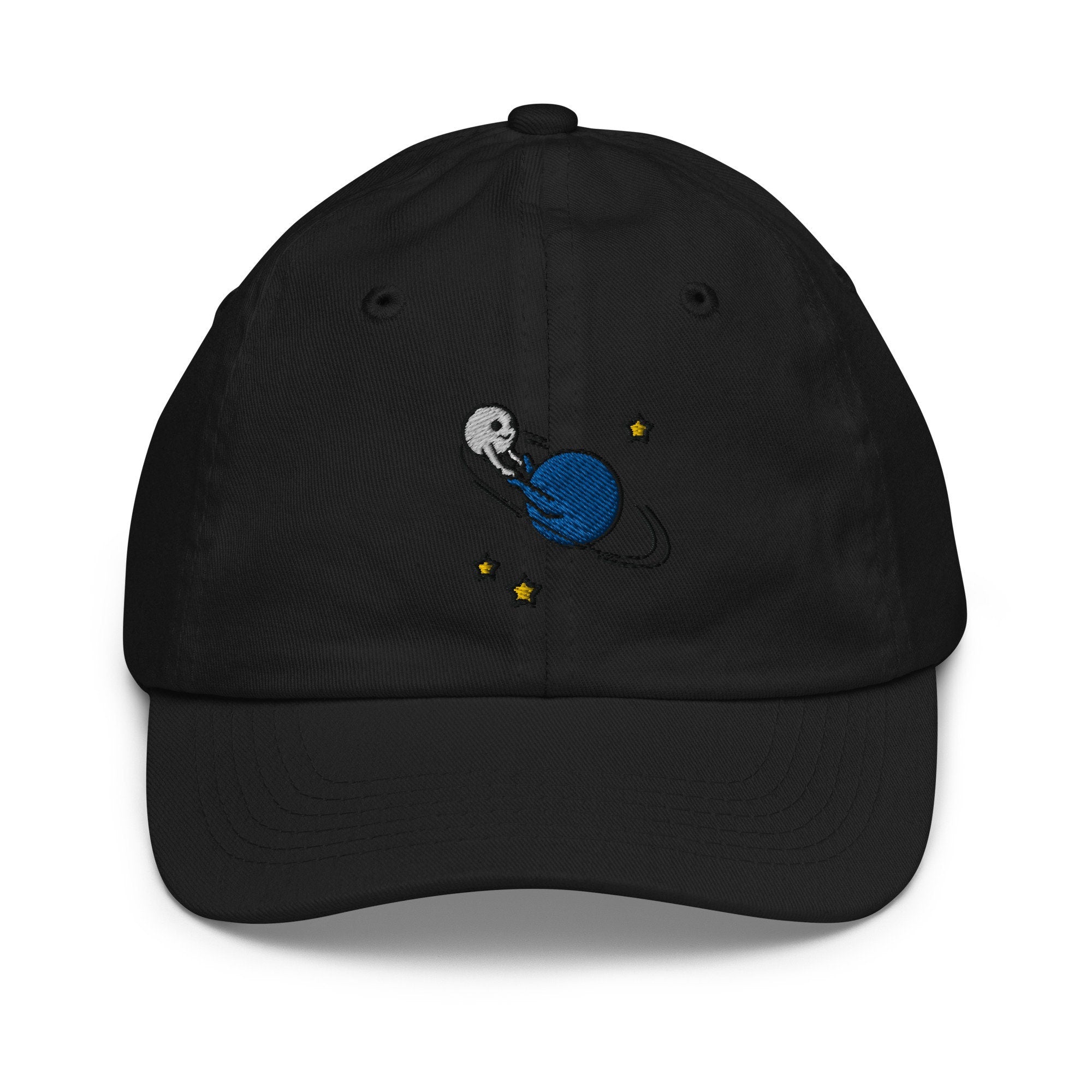 Planets Orbit Youth Baseball Cap, Handmade Kids Hat, Embroidered Childrens Hat Gift - Multiple Colors