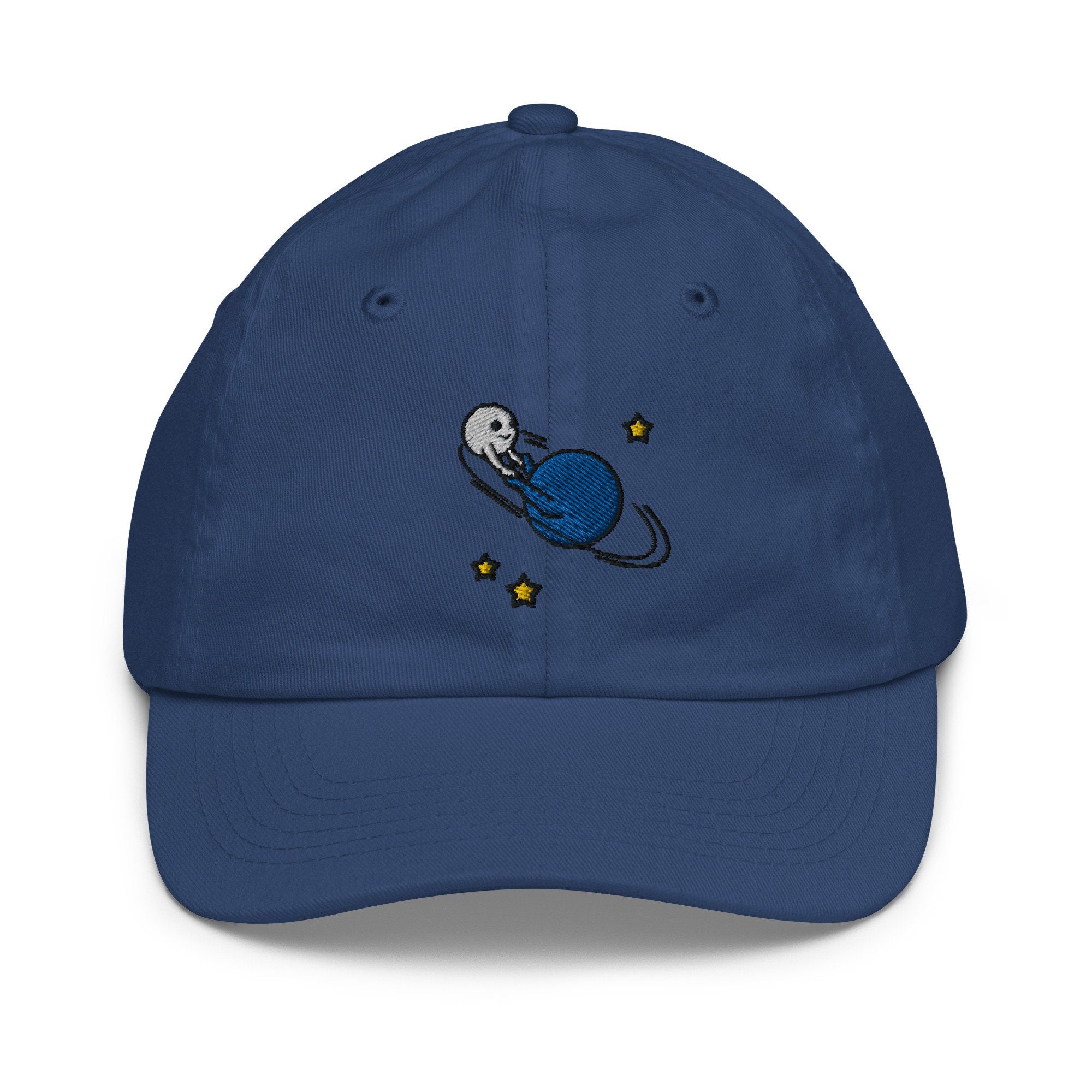 Planets Orbit Youth Baseball Cap, Handmade Kids Hat, Embroidered Childrens Hat Gift - Multiple Colors