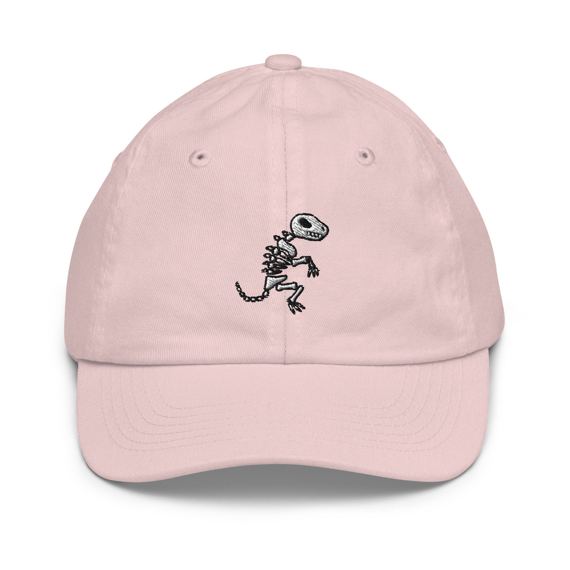Dinosaur Fossil Youth Baseball Cap, Handmade Kids Hat, Embroidered Childrens Hat Gift - Multiple Colors