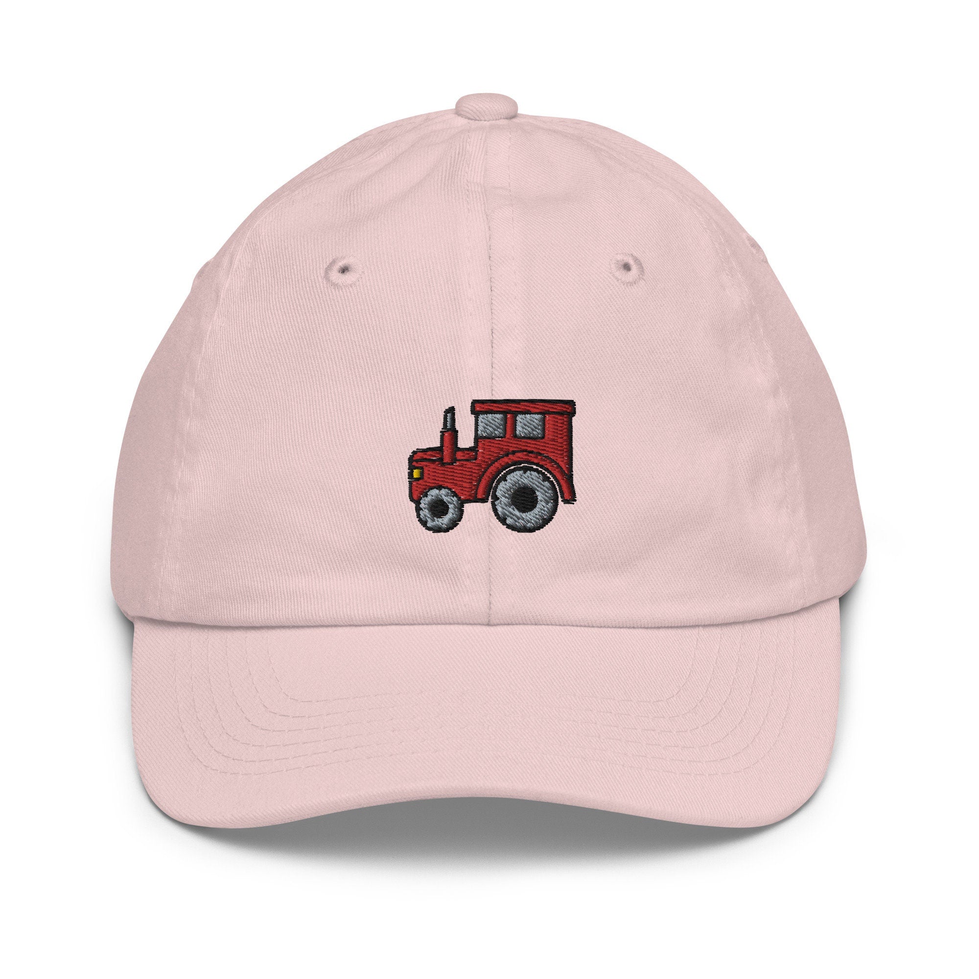 Tractor Youth Baseball Cap, Handmade Kids Hat, Embroidered Childrens Hat Gift - Multiple Colors