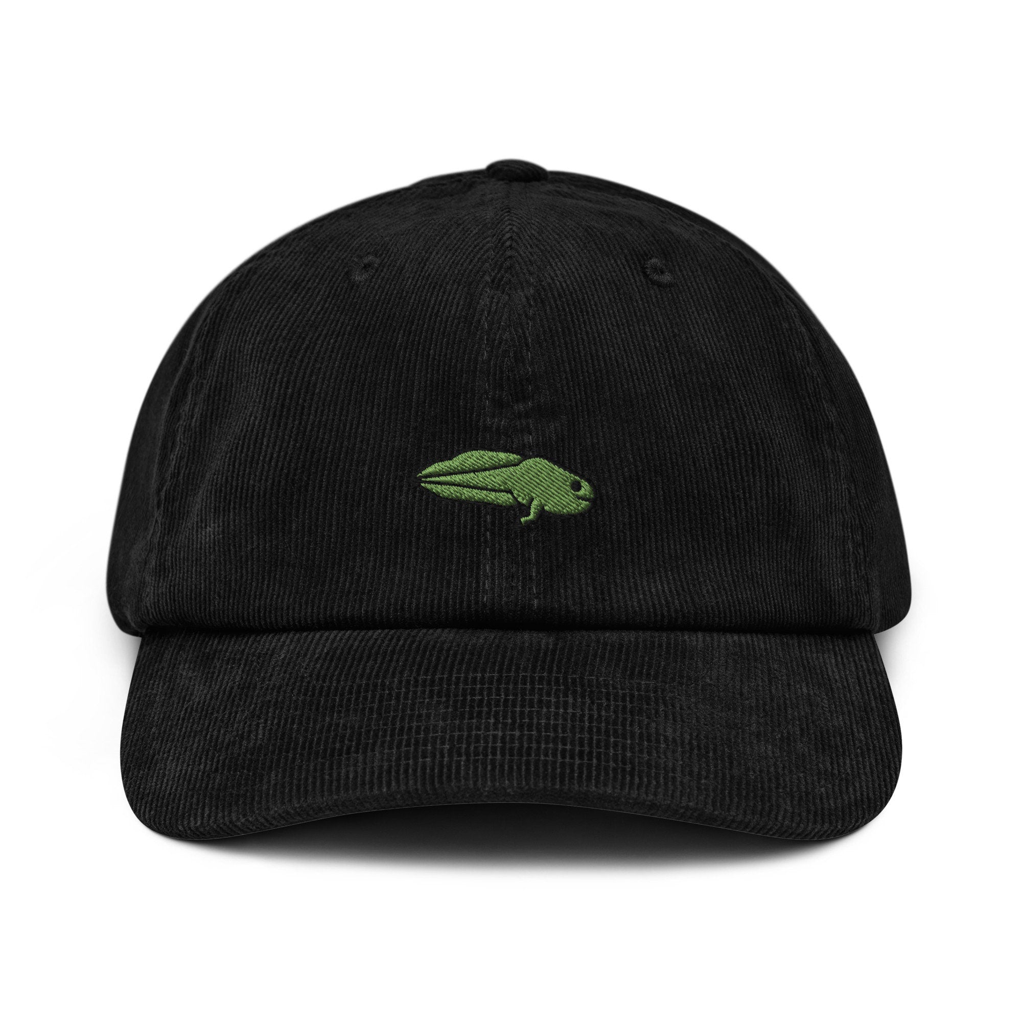 Tadpole Corduroy Hat, Handmade Embroidered Corduroy Dad Cap - Multiple Colors