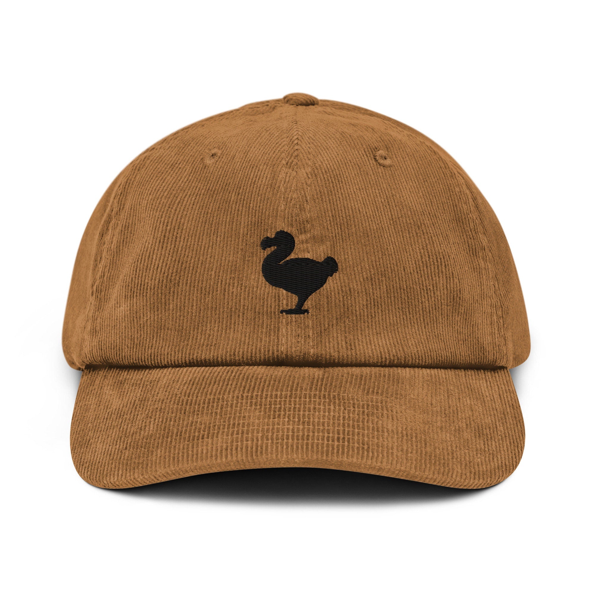 Dodo Bird Corduroy Hat, Handmade Embroidered Corduroy Dad Cap - Multiple Colors