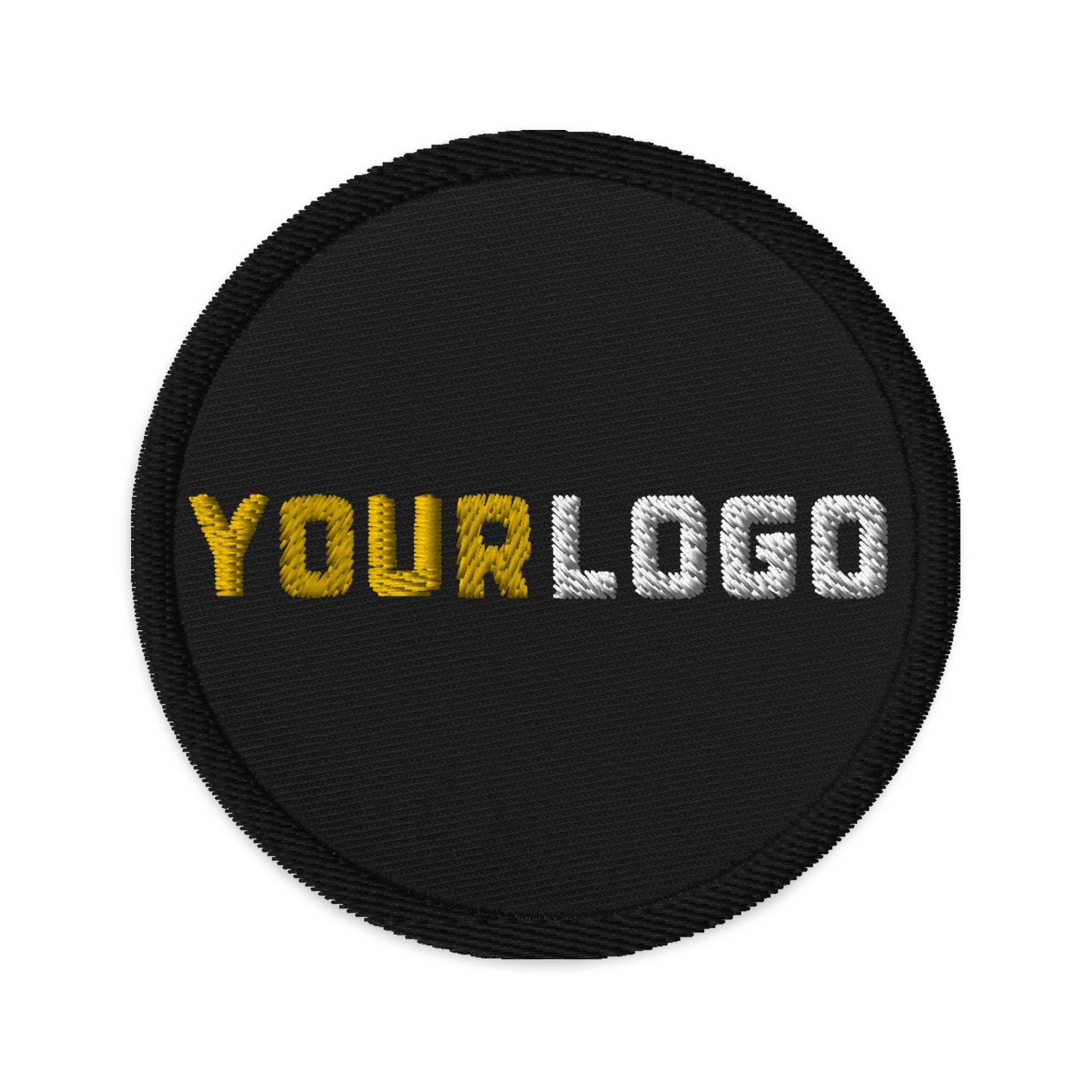 Your Logo Embroidered Patch, Business Logo Patch Embroidery, Bulk Discount Logo Patch, Sew on or Iron on 3" Circular Patch