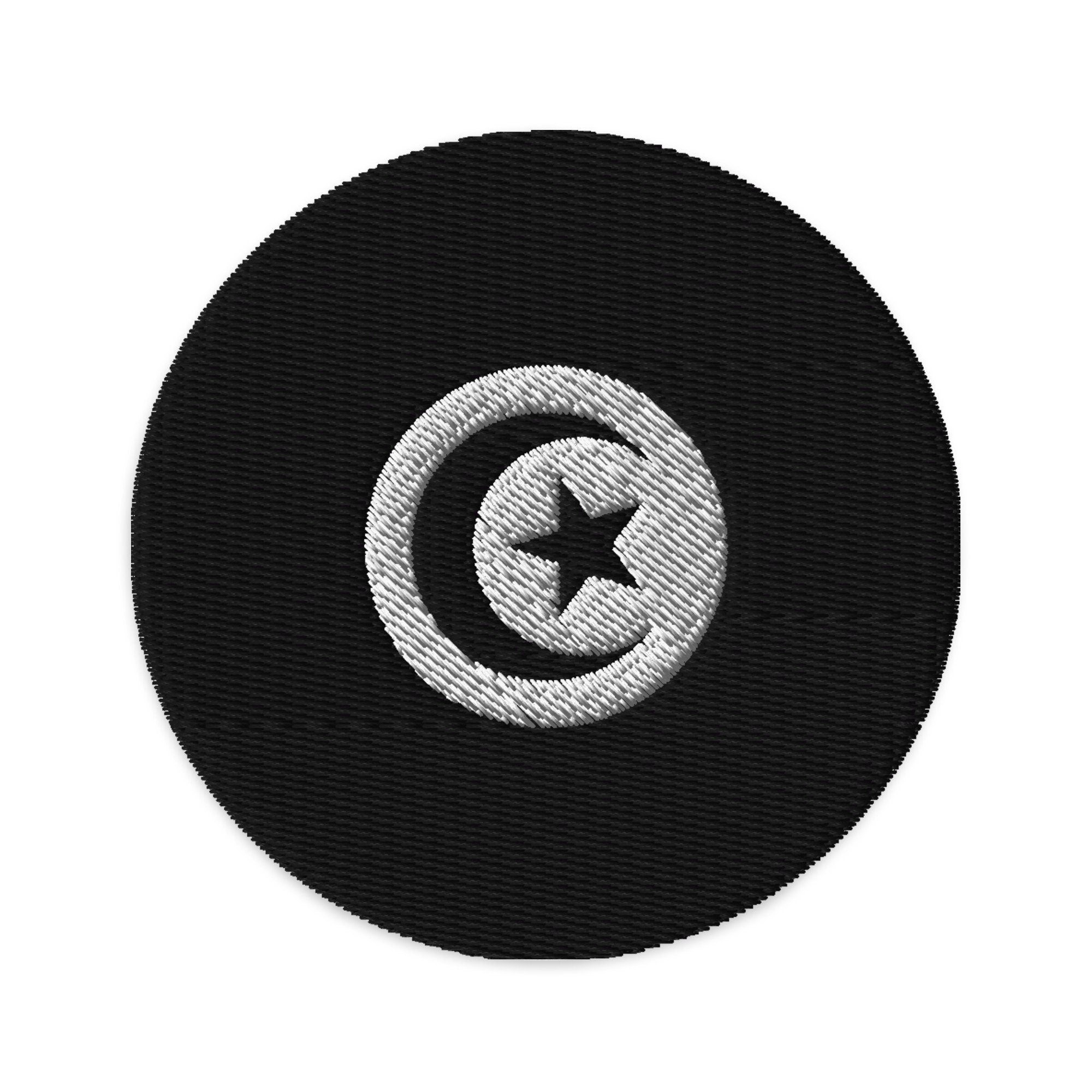 Tunisia Embroidered Patch, 3" Tunisian Flag Patch, Circular Tunisia Patch Embroidery, Iron on/Sew on Patch Embroidery