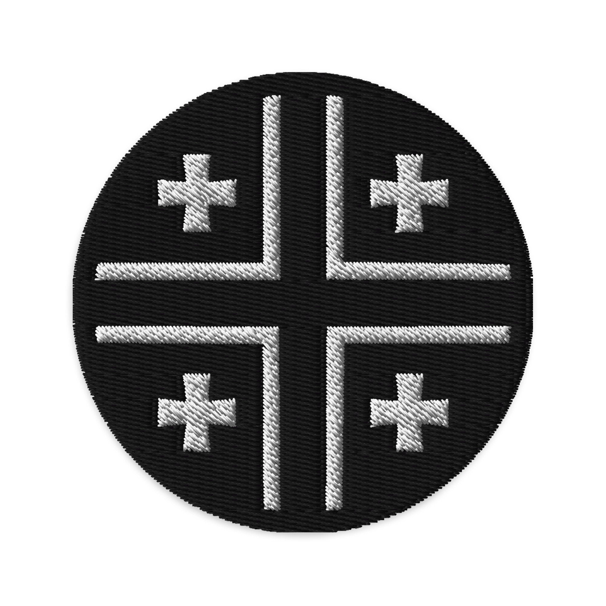 Georgia Embroidered Patch, 3" Georgian Flag Patch, Circular Georgia Patch Embroidery, Iron on/Sew on Patch Embroidery