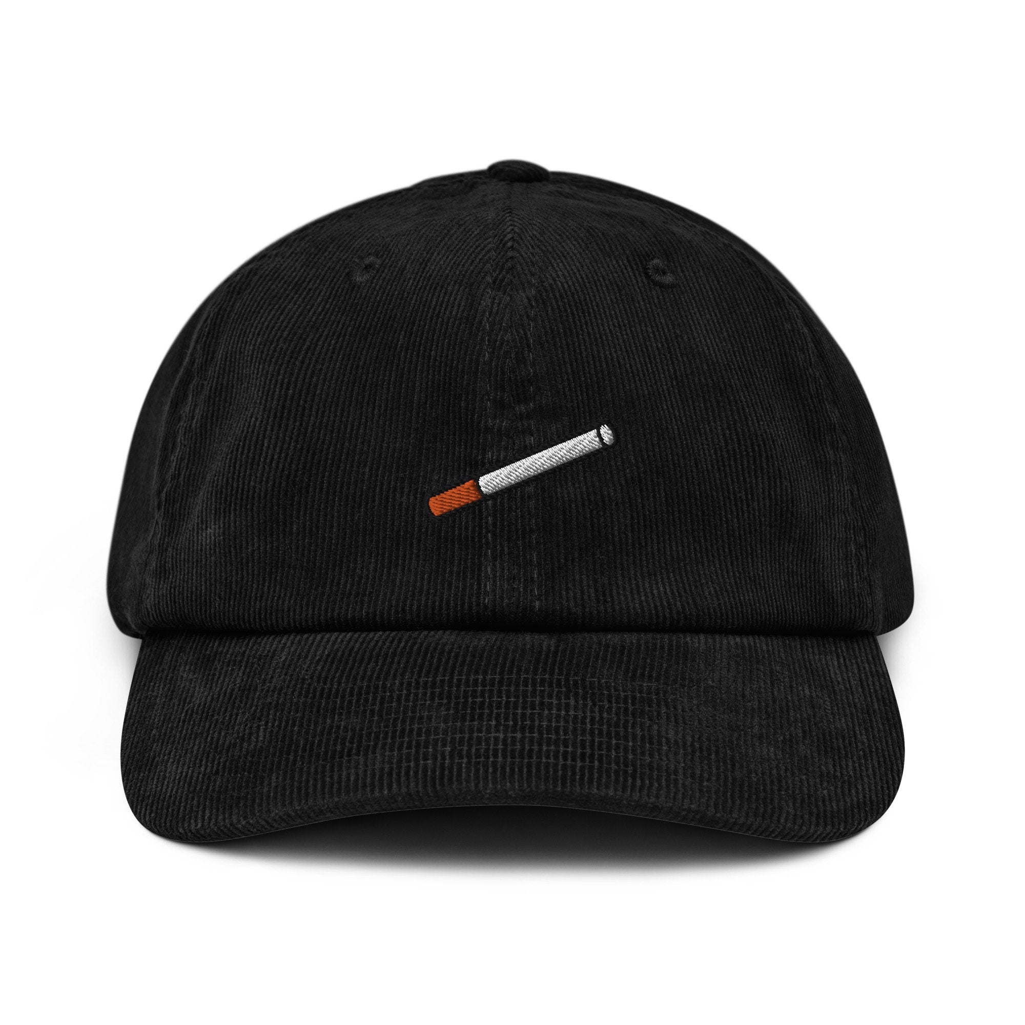 Cigarette Corduroy Hat, Handmade Embroidered Cigarette Cap, Corduroy Hat Embroidery - Multiple Colors