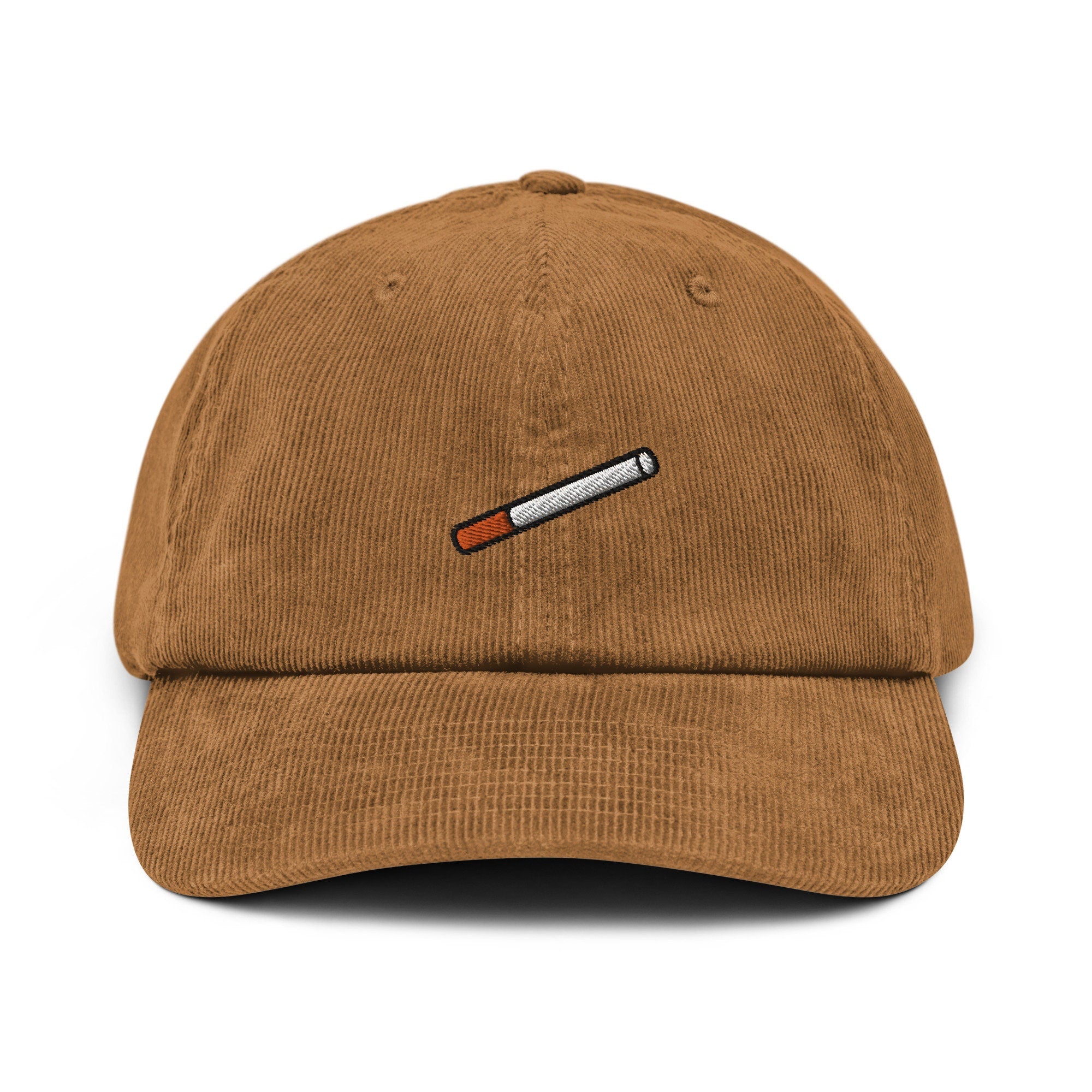 Cigarette Corduroy Hat, Handmade Embroidered Cigarette Cap, Corduroy Hat Embroidery - Multiple Colors