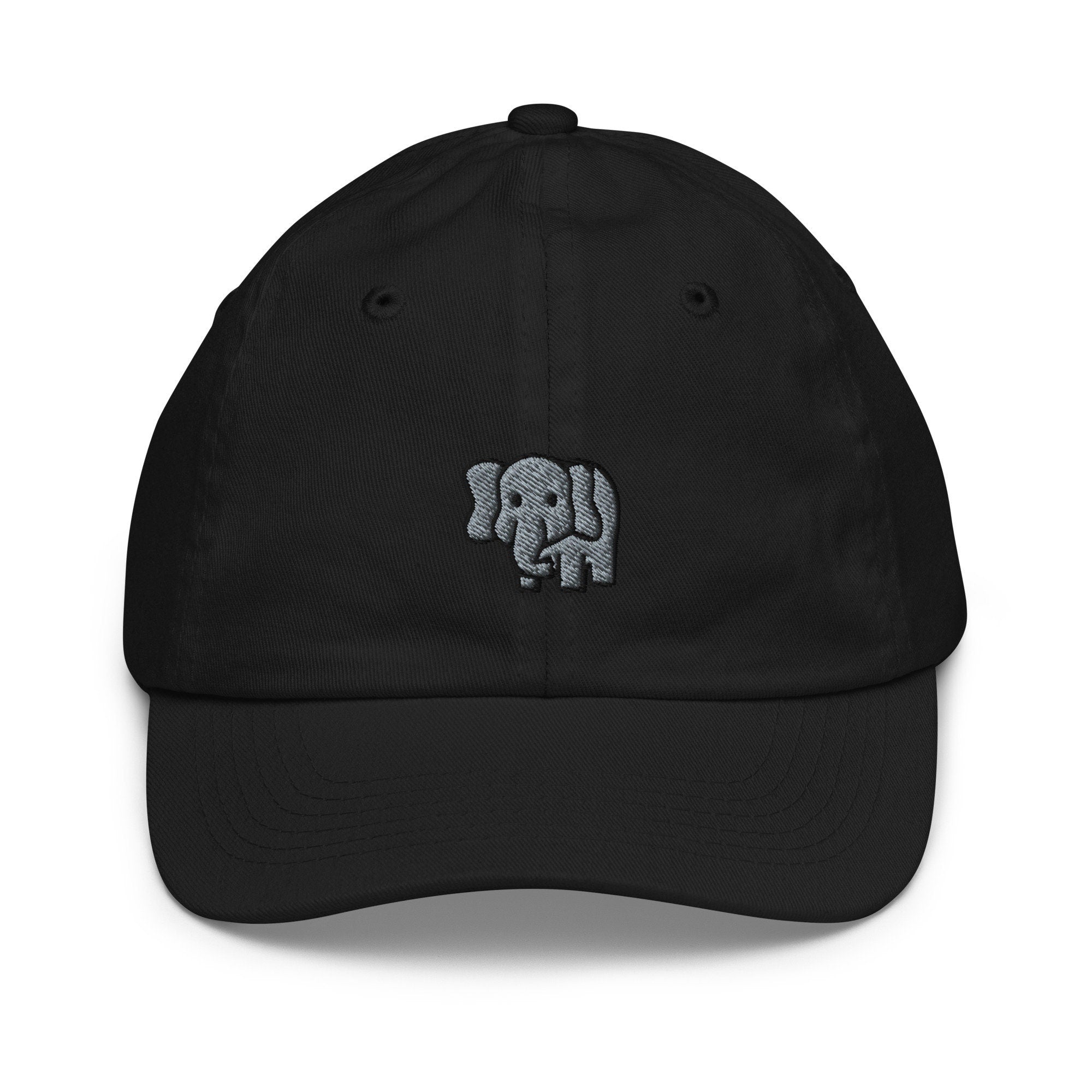 Elephant Youth Baseball Cap, Handmade Kids Hat, Embroidered Childrens Hat Gift - Multiple Colors
