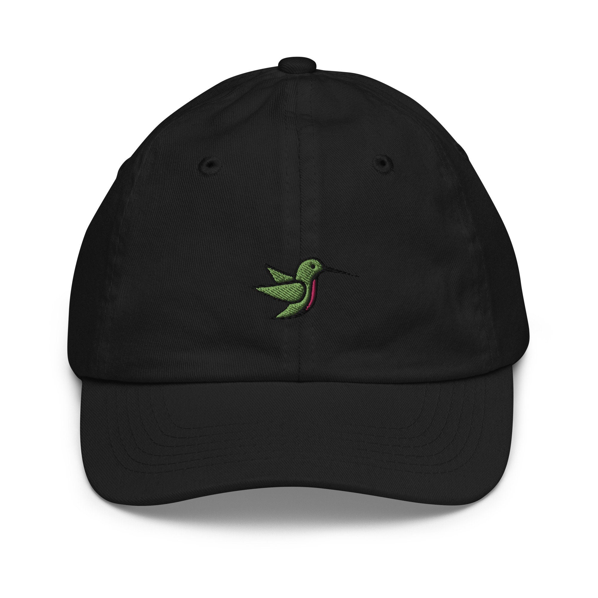 Hummingbird Youth Baseball Cap, Handmade Kids Hat, Embroidered Childrens Hat Gift - Multiple Colors