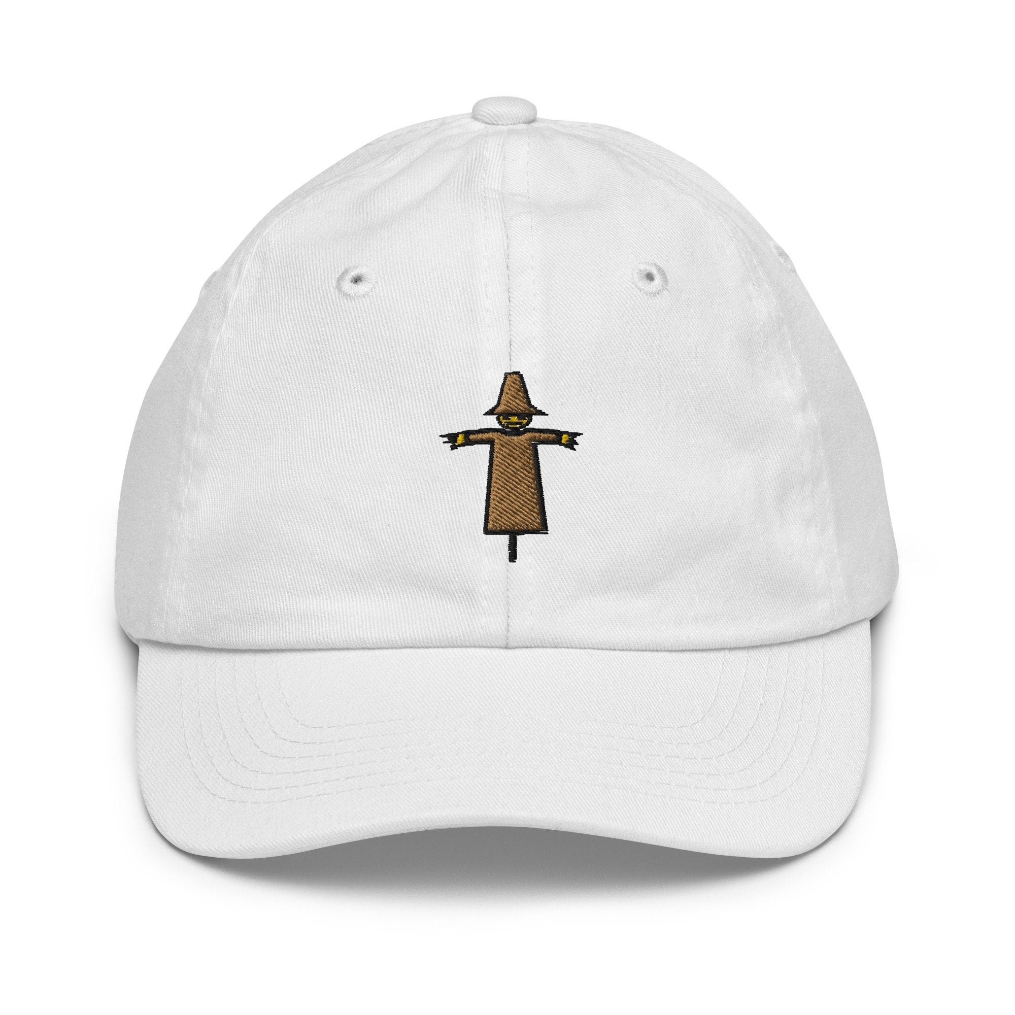 Scarecrow Youth Baseball Cap, Handmade Kids Hat, Embroidered Childrens Hat Gift - Multiple Colors