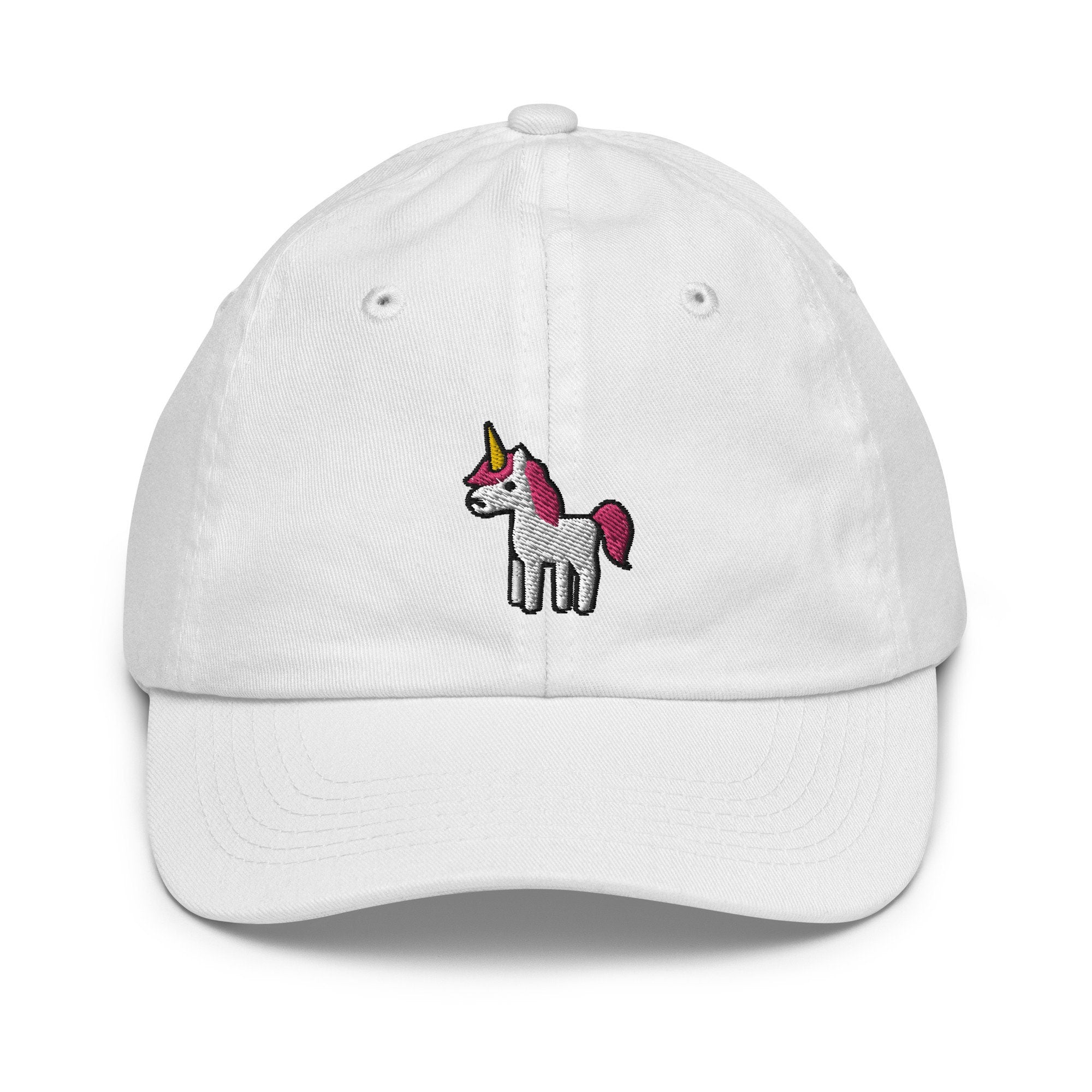 Unicorn Youth Baseball Cap, Handmade Kids Hat, Embroidered Childrens Hat Gift - Multiple Colors