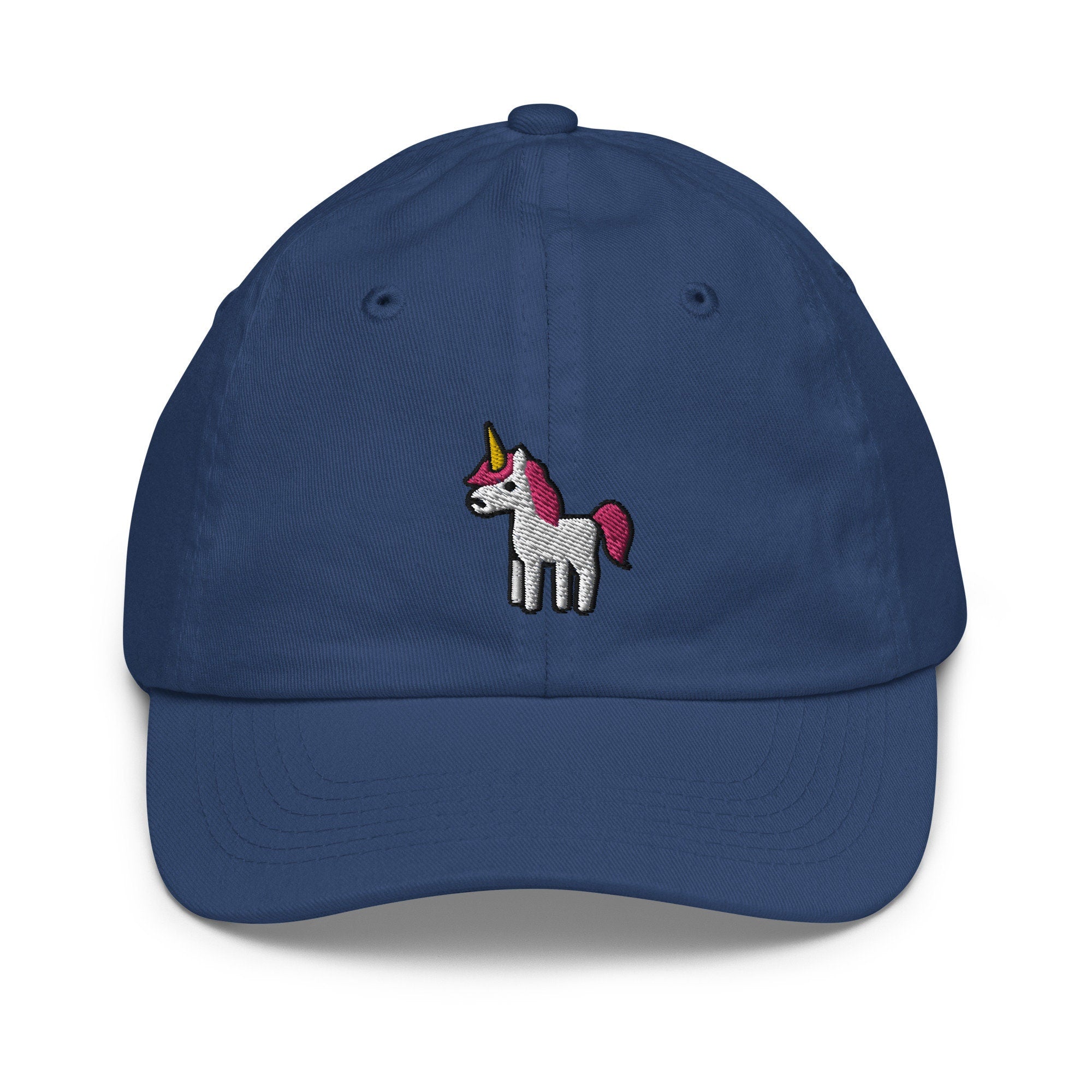 Unicorn Youth Baseball Cap, Handmade Kids Hat, Embroidered Childrens Hat Gift - Multiple Colors
