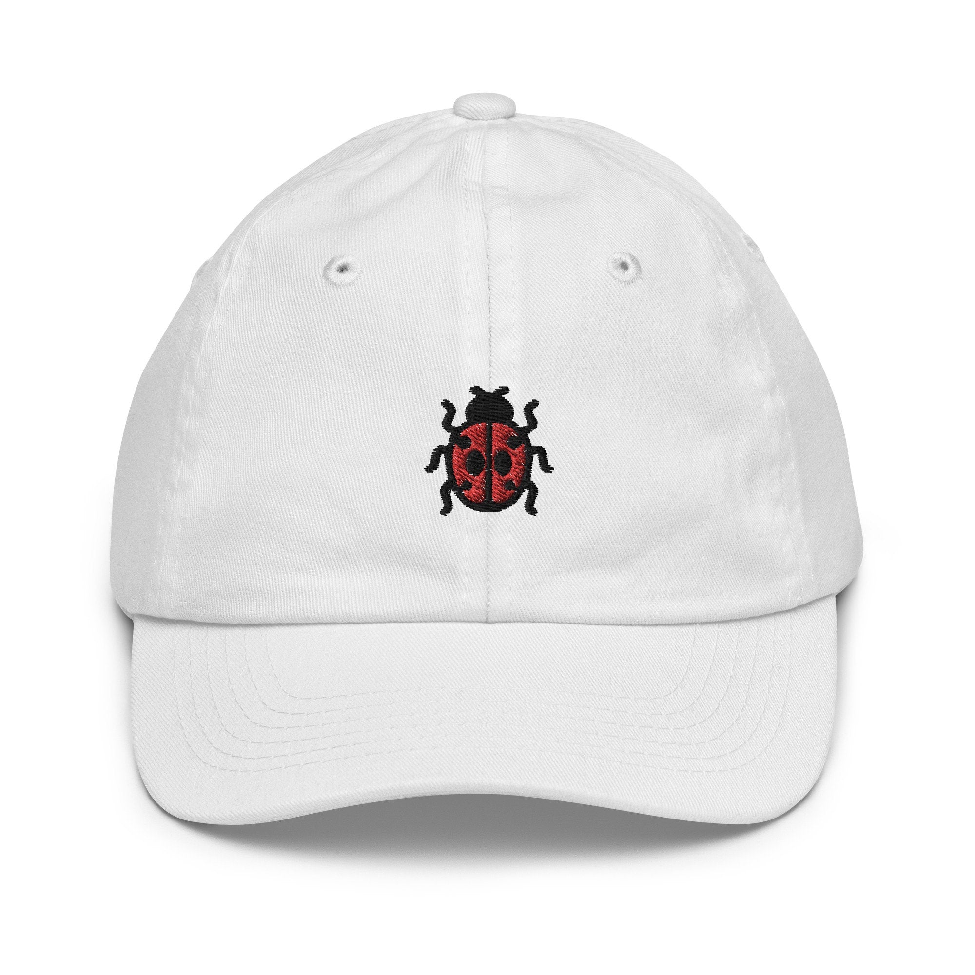 Ladybug Youth Baseball Cap, Handmade Kids Hat, Embroidered Childrens Hat Gift - Multiple Colors