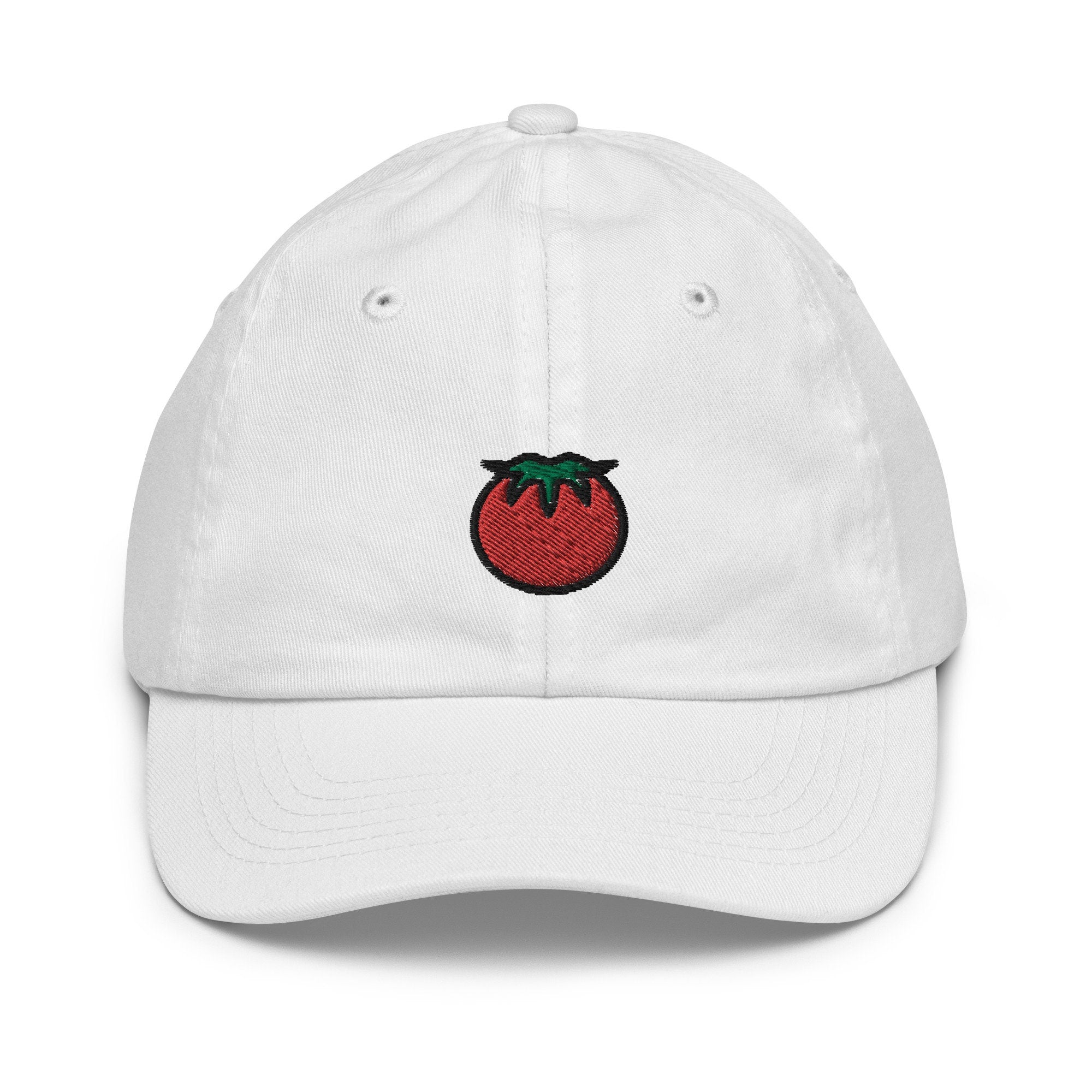 Tomato Youth Baseball Cap, Handmade Kids Hat, Embroidered Childrens Hat Gift - Multiple Colors