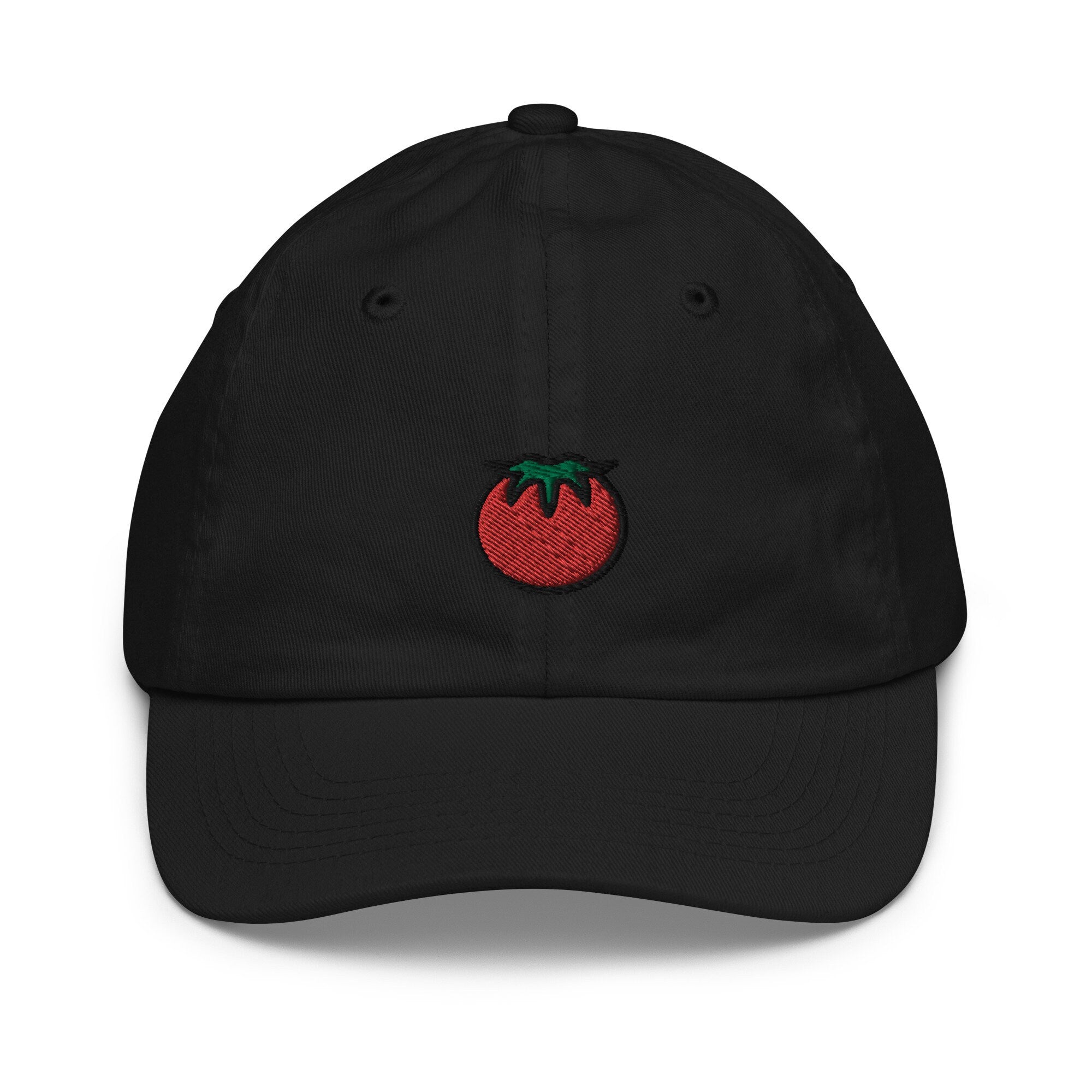 Tomato Youth Baseball Cap, Handmade Kids Hat, Embroidered Childrens Hat Gift - Multiple Colors