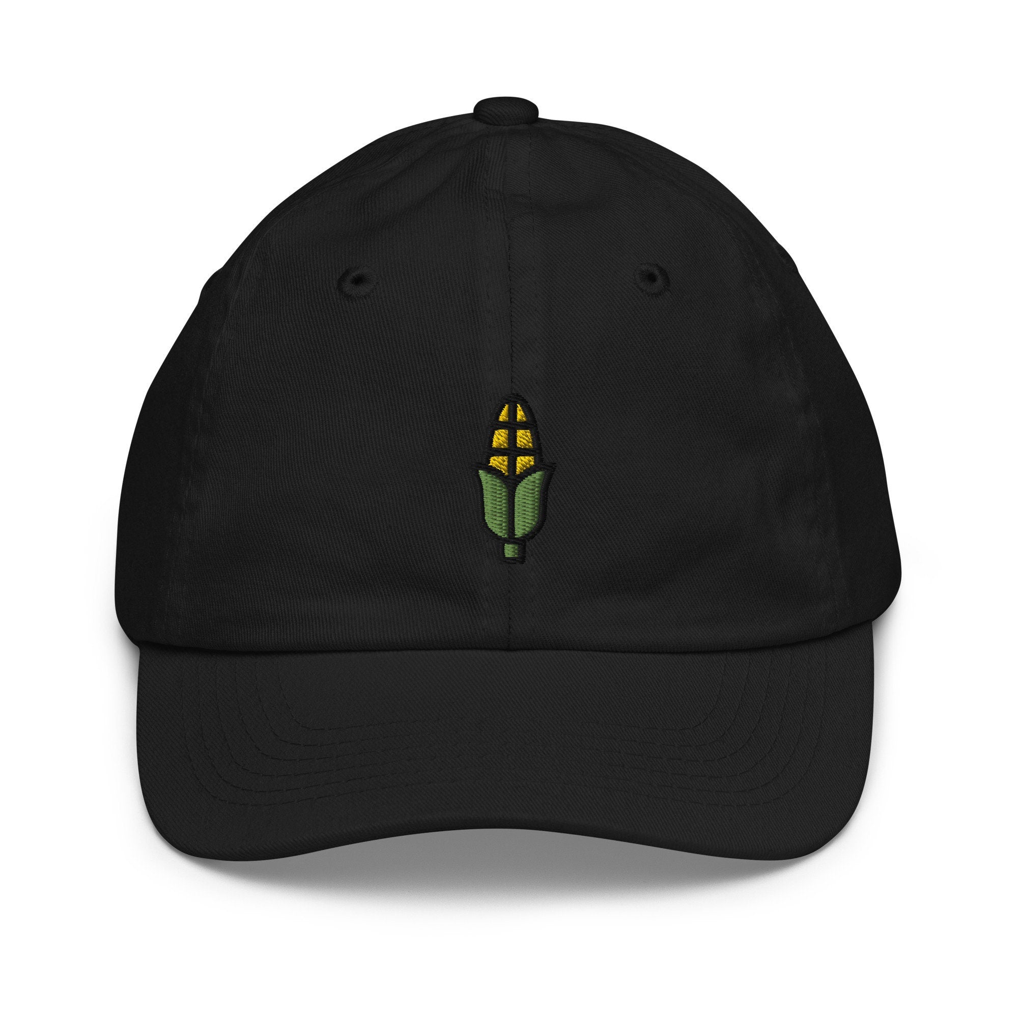 Corn Youth Baseball Cap, Handmade Kids Hat, Embroidered Childrens Hat Gift - Multiple Colors