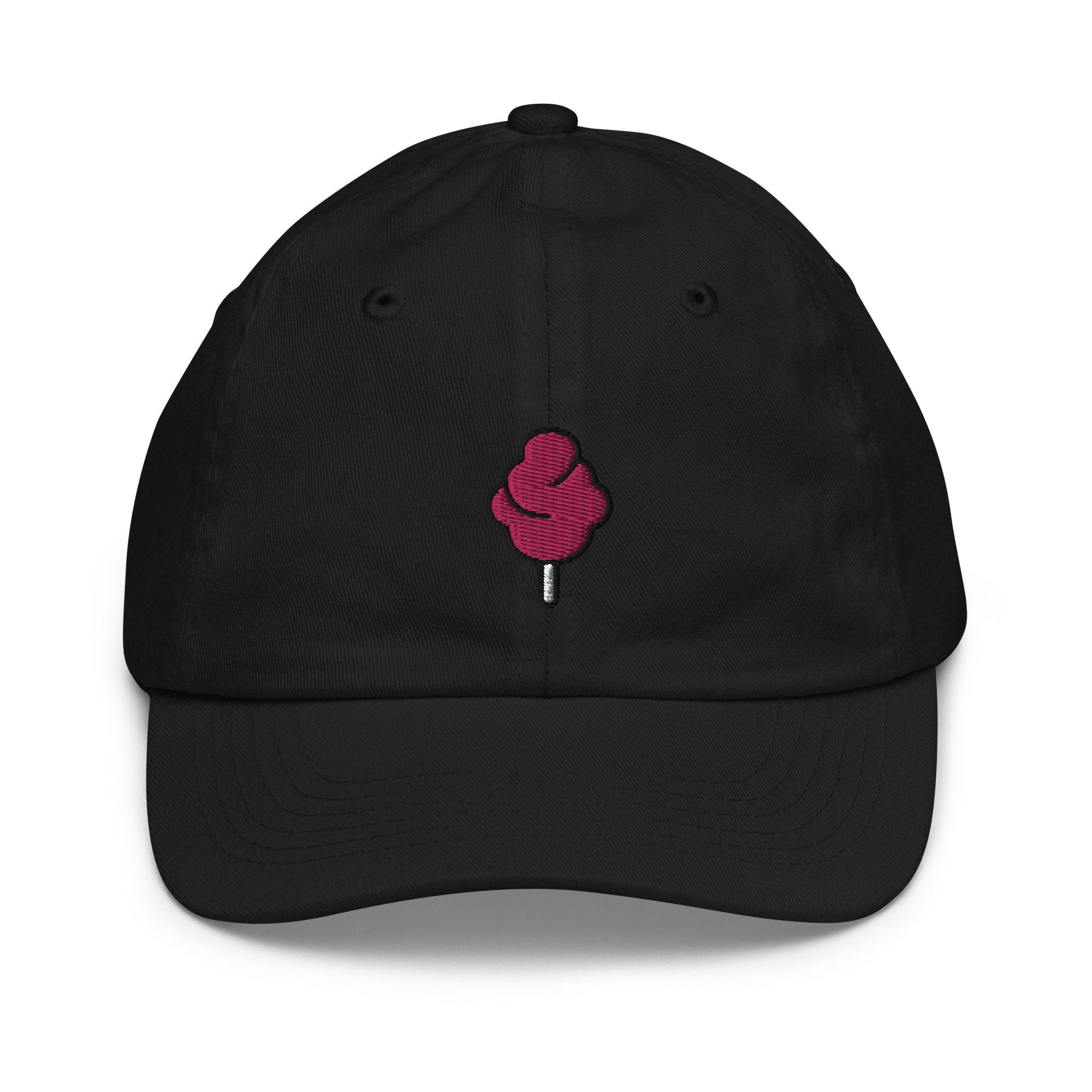 Cotton Candy Youth Baseball Cap, Handmade Kids Hat, Embroidered Childrens Hat Gift - Multiple Colors