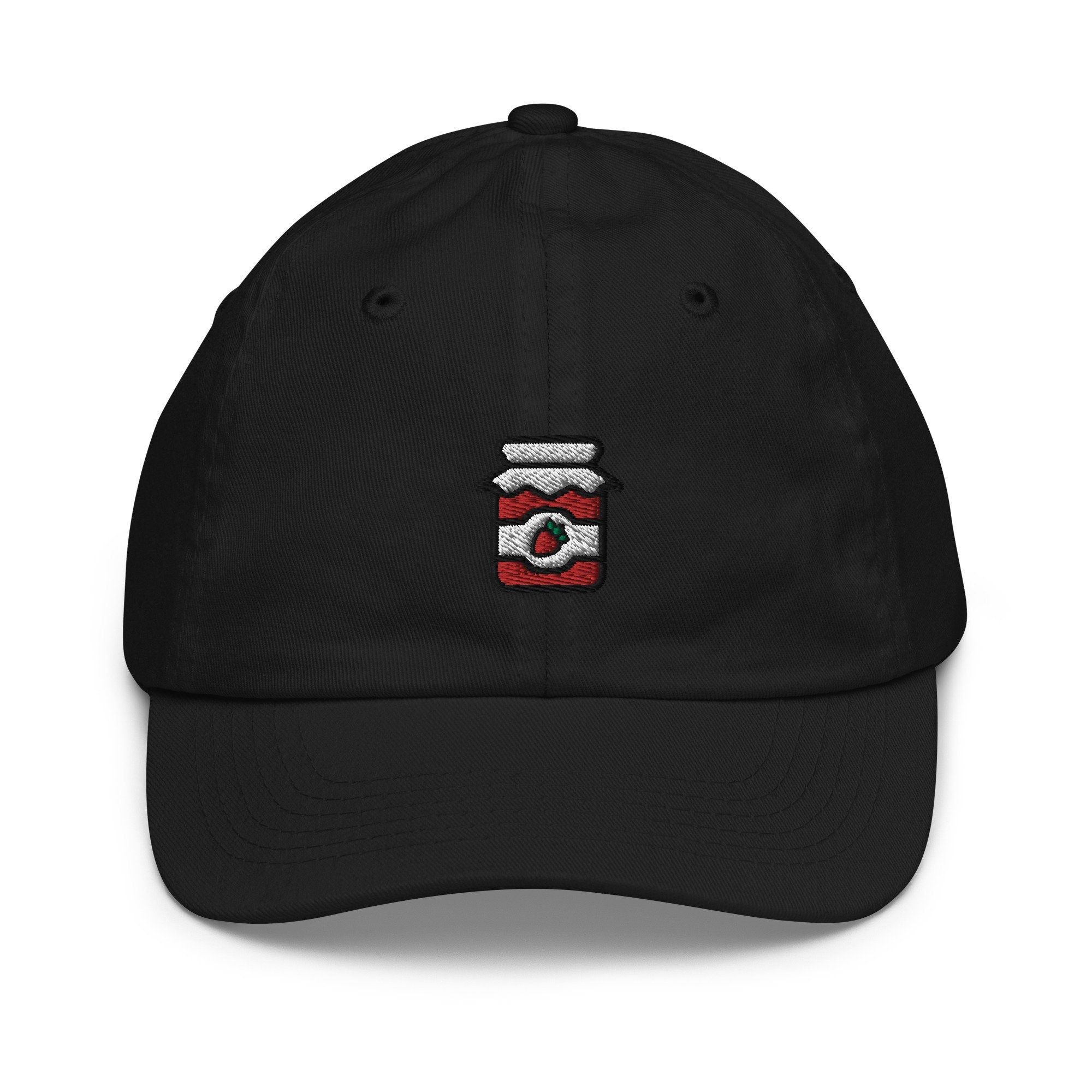 Strawberry Jam Youth Baseball Cap, Handmade Kids Hat, Embroidered Childrens Hat Gift - Multiple Colors