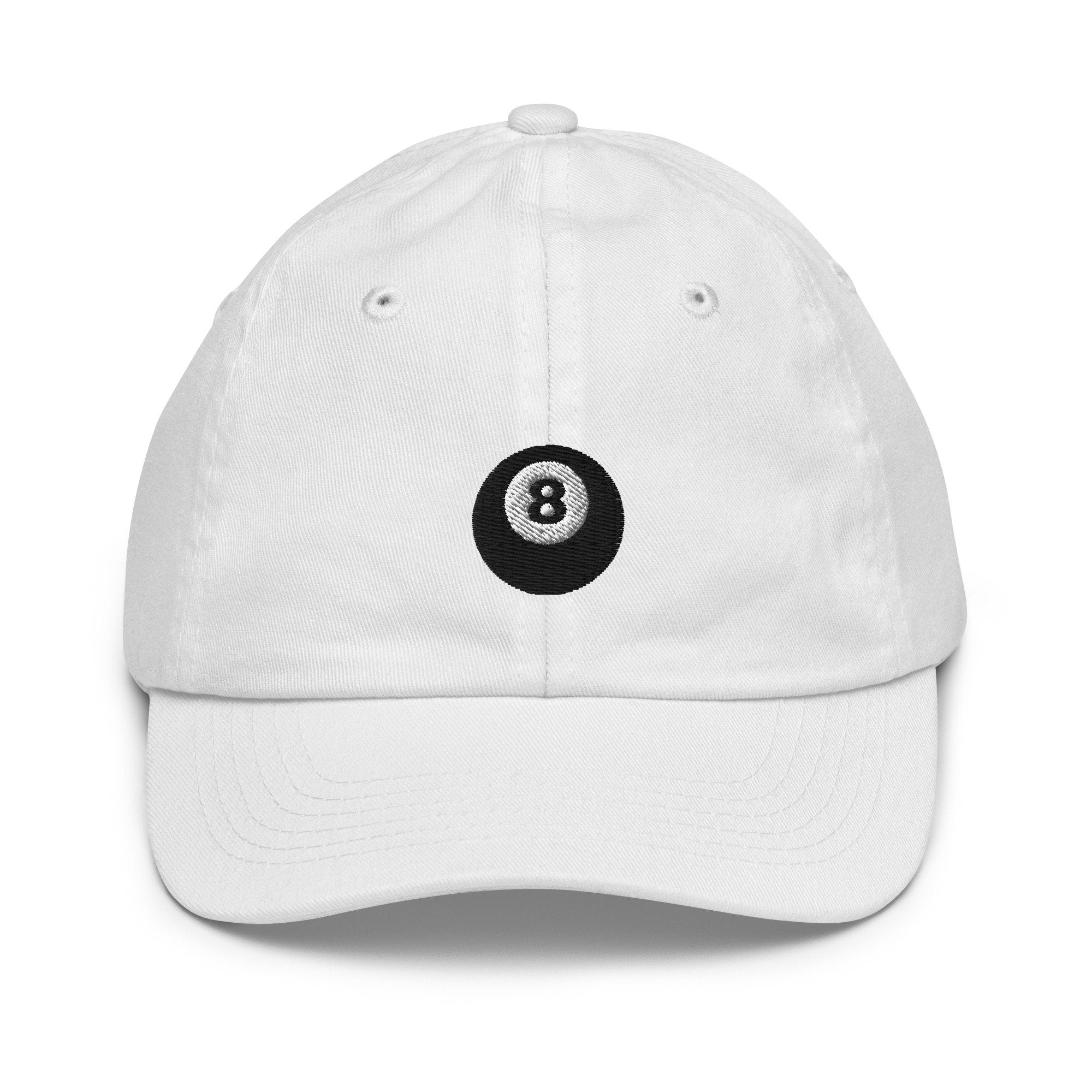 Pool Ball Youth Baseball Cap, Handmade Kids Hat, Embroidered Childrens Hat Gift - Multiple Colors