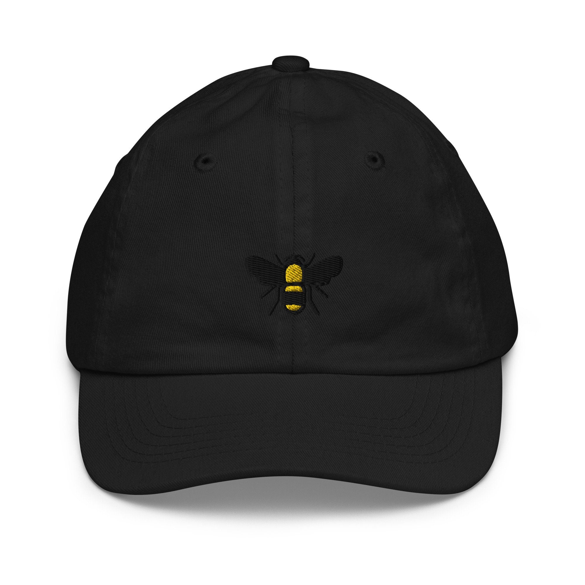 Bumble Bee Youth Baseball Cap, Handmade Kids Hat, Embroidered Childrens Hat Gift - Multiple Colors