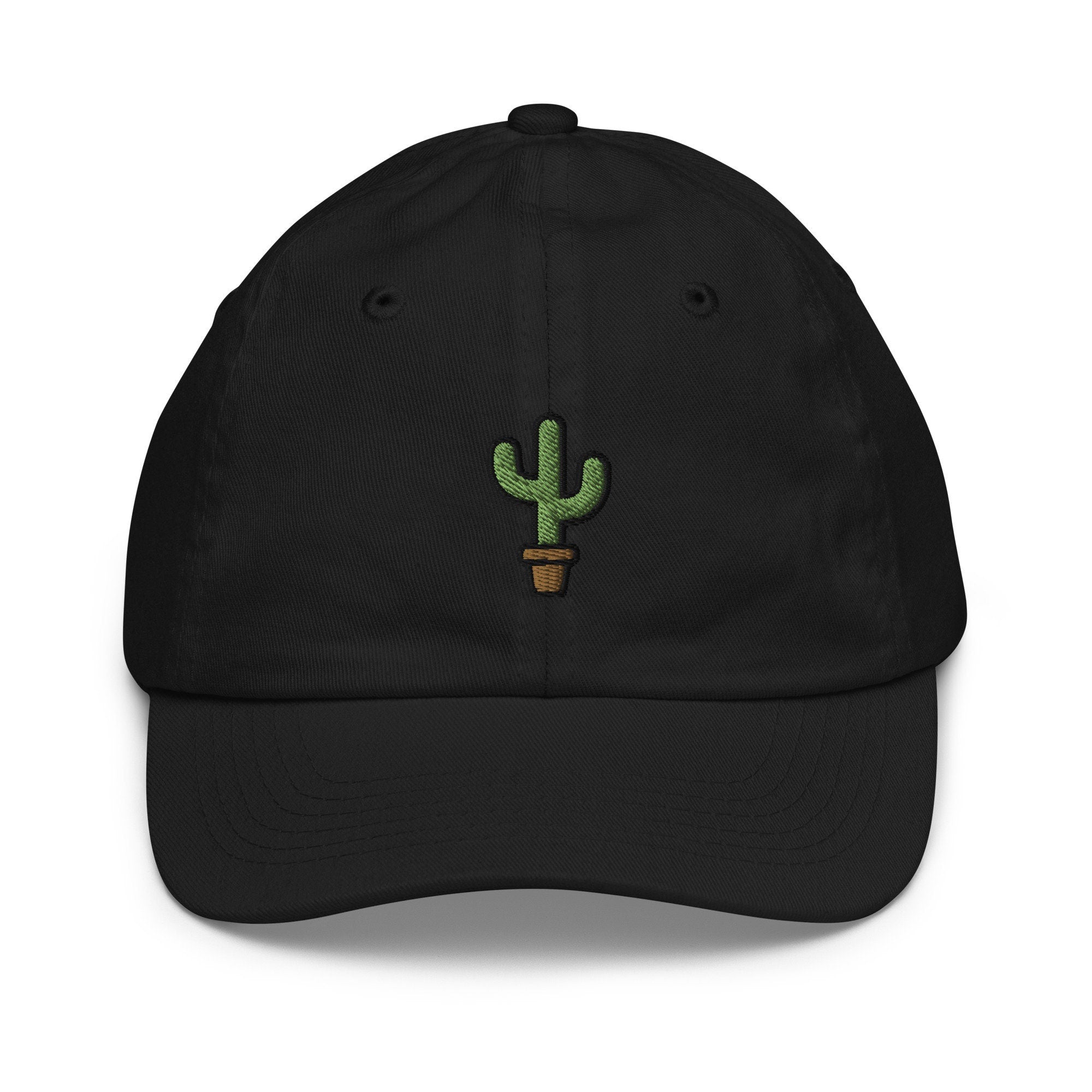 Cactus Youth Baseball Cap, Handmade Kids Hat, Embroidered Childrens Hat Gift - Multiple Colors