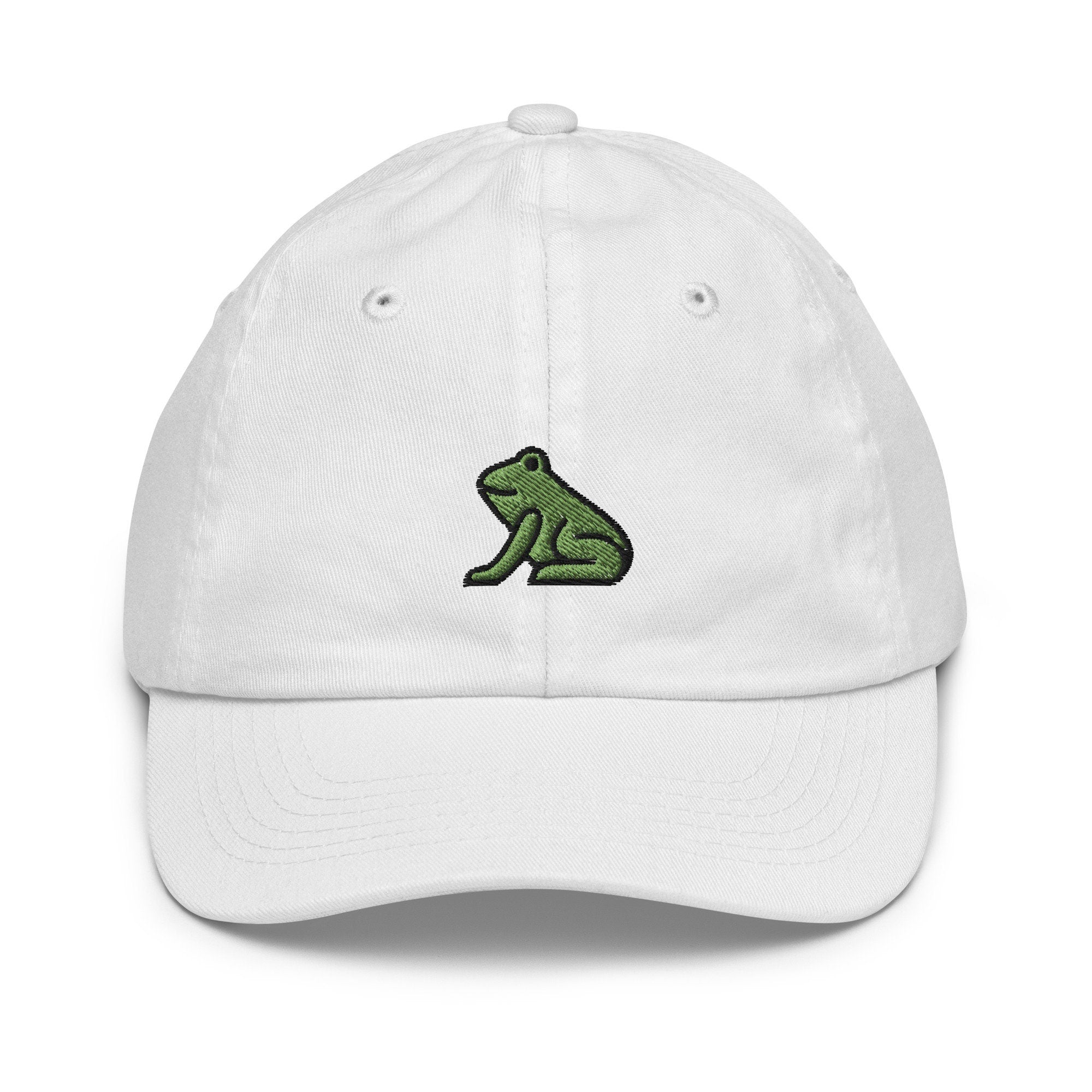 Frog Youth Baseball Cap, Handmade Kids Hat, Embroidered Childrens Hat Gift - Multiple Colors