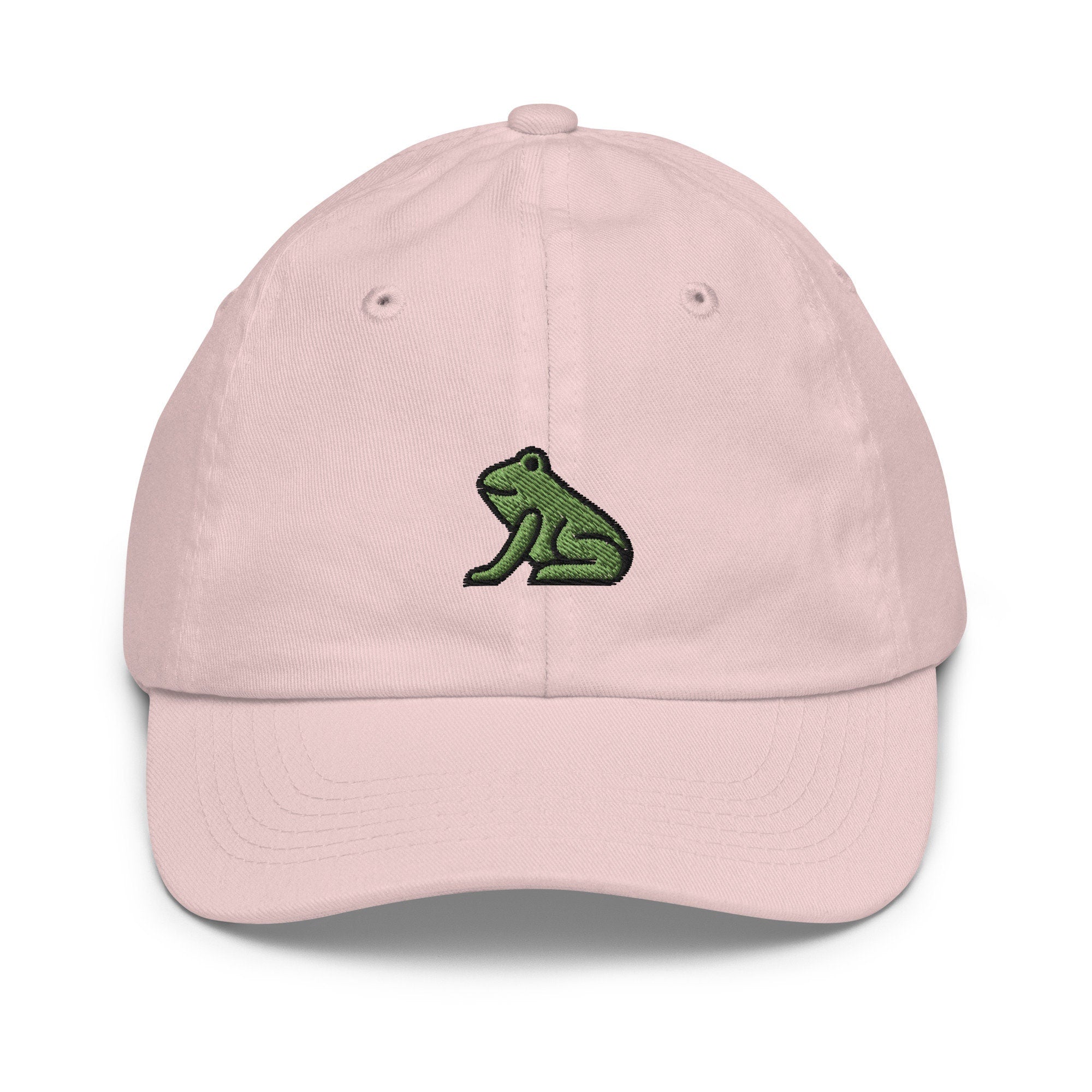 Frog Youth Baseball Cap, Handmade Kids Hat, Embroidered Childrens Hat Gift - Multiple Colors