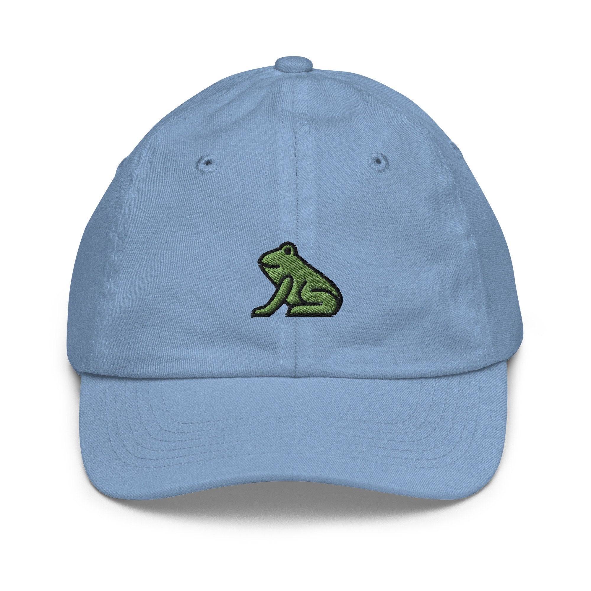 Frog Youth Baseball Cap, Handmade Kids Hat, Embroidered Childrens Hat Gift - Multiple Colors