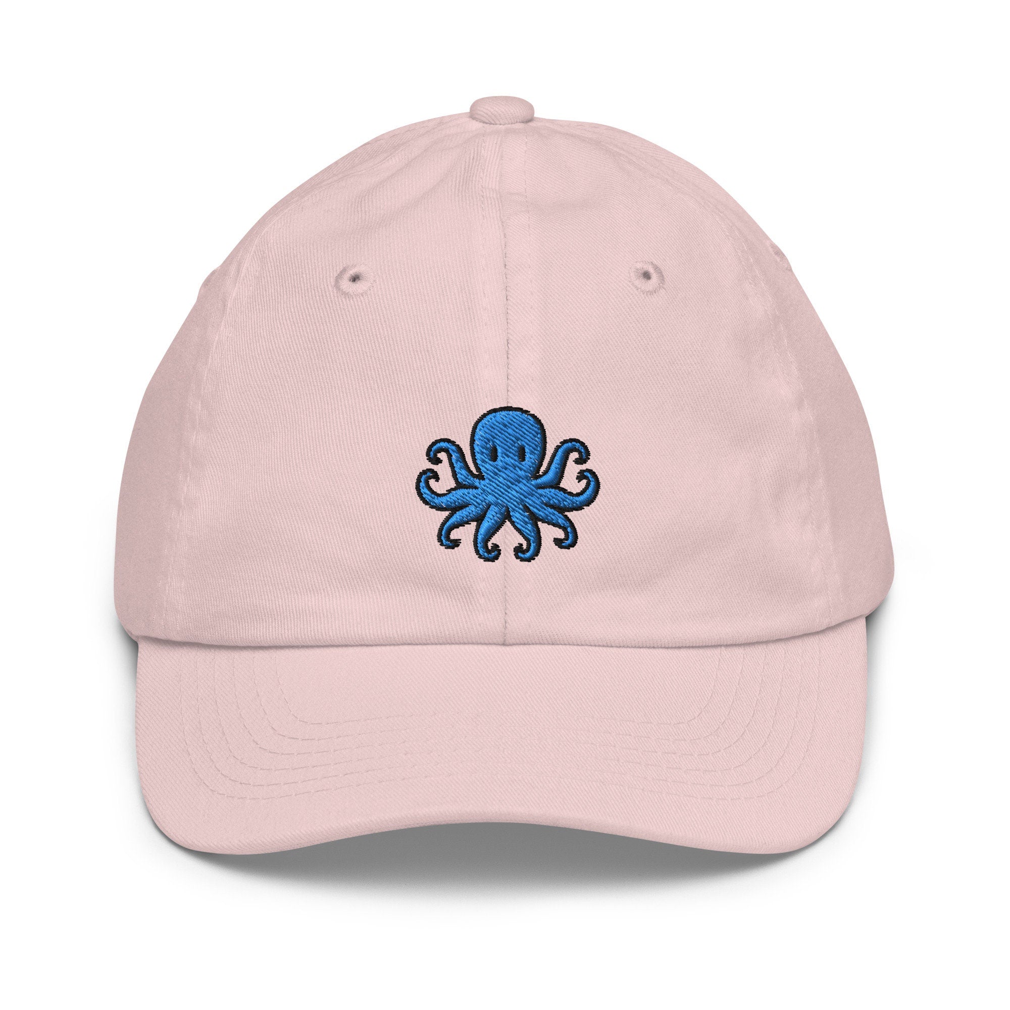 Octopus Youth Baseball Cap, Handmade Kids Hat, Embroidered Childrens Hat Gift - Multiple Colors