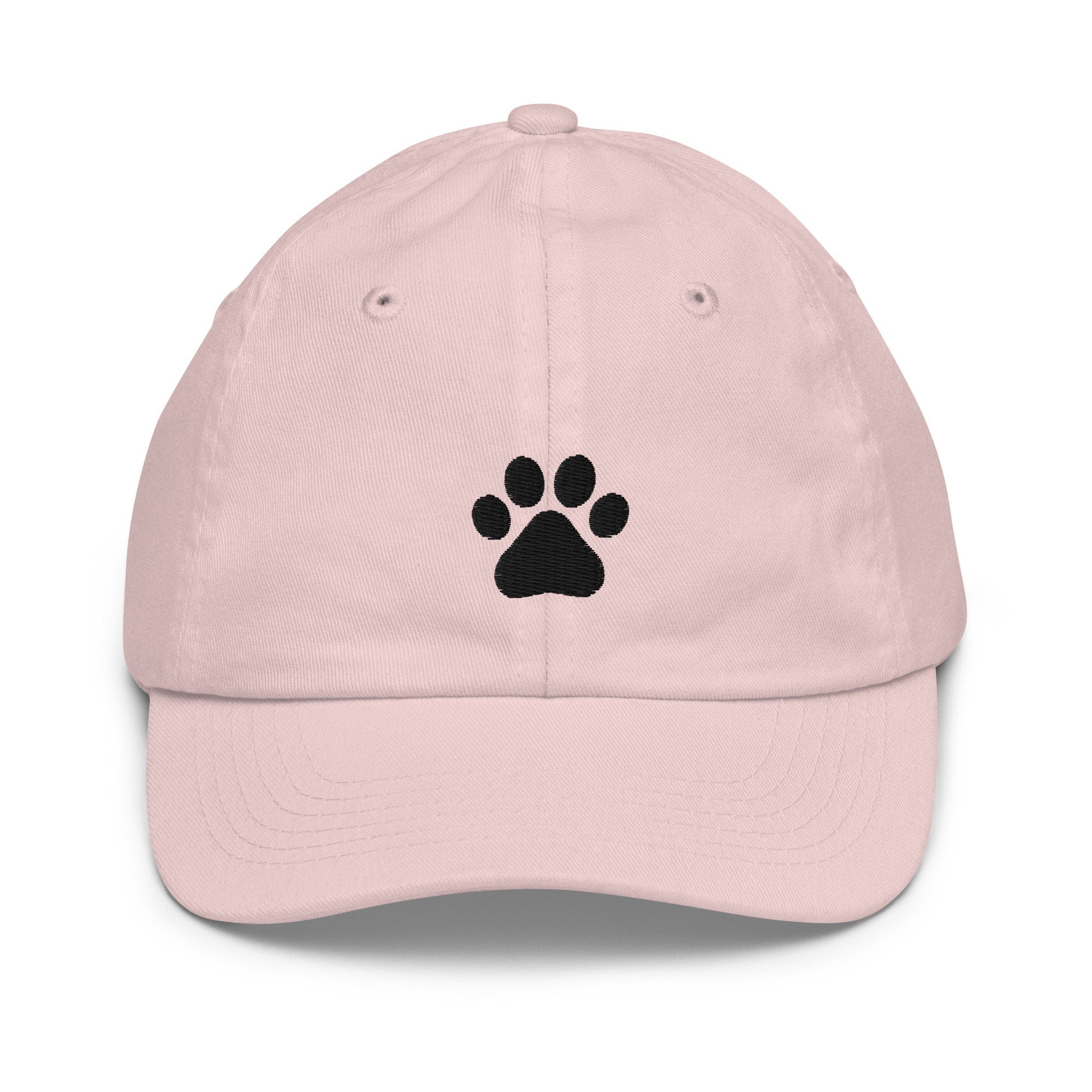 Paw Print Youth Baseball Cap, Handmade Kids Hat, Embroidered Childrens Hat Gift - Multiple Colors