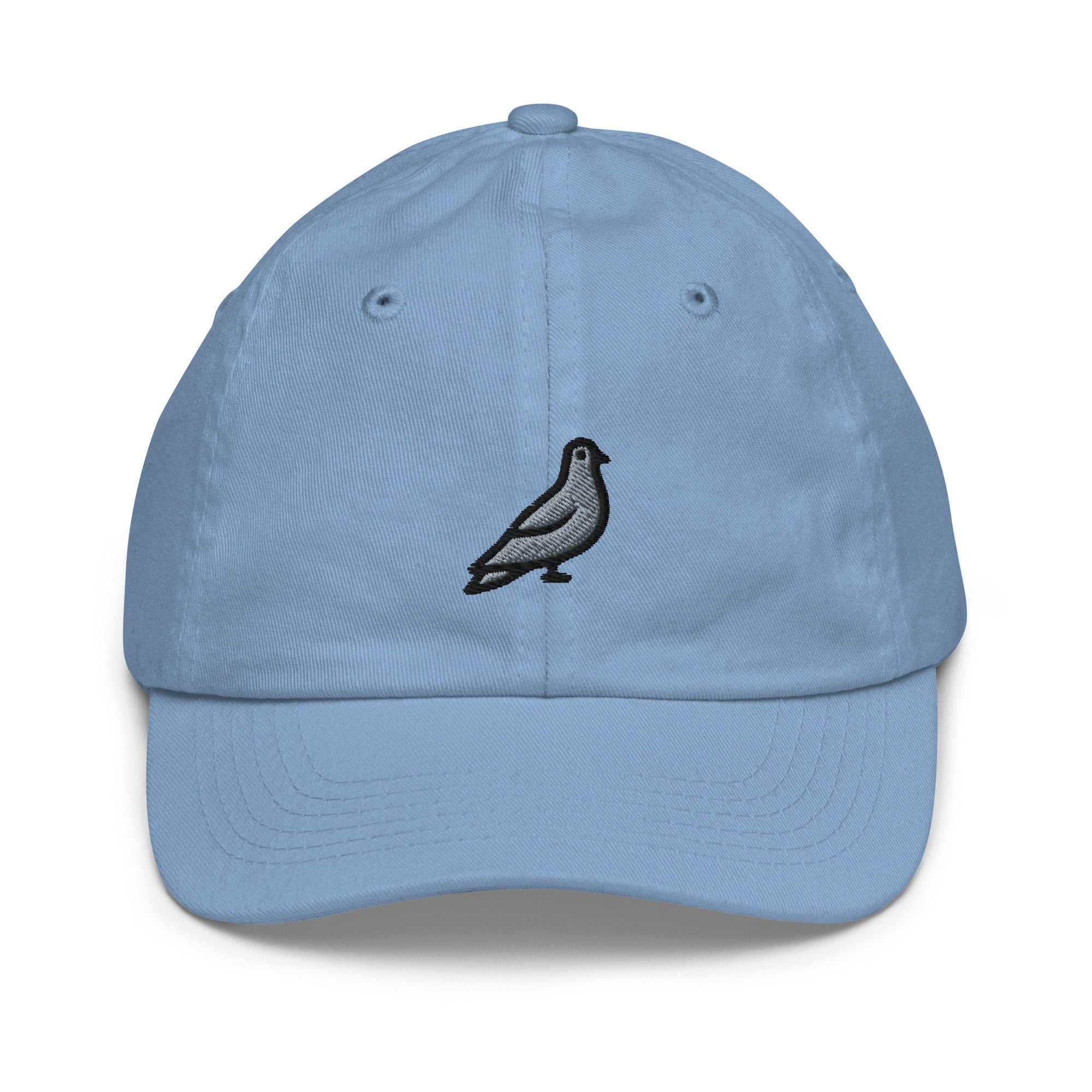 Pigeon Youth Baseball Cap, Handmade Kids Hat, Embroidered Childrens Hat Gift - Multiple Colors