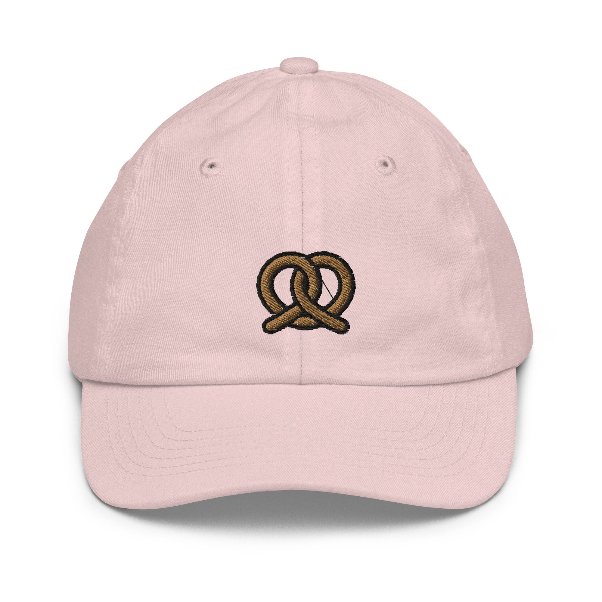 Pretzel Youth Baseball Cap, Handmade Kids Hat, Embroidered Childrens Hat Gift - Multiple Colors
