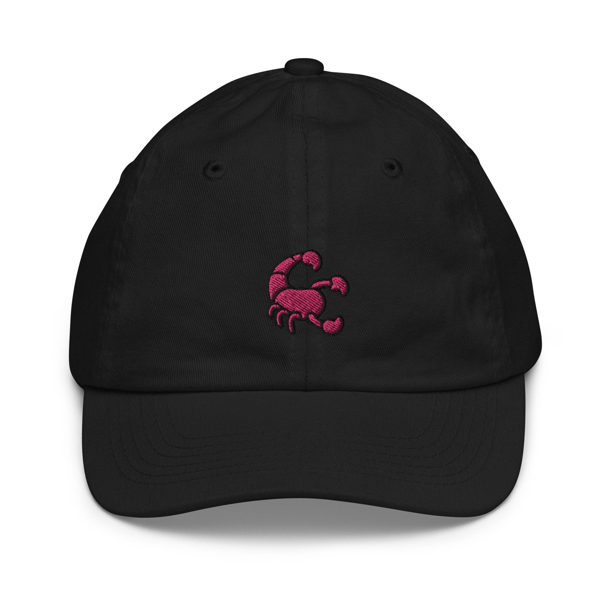 Scorpion Youth Baseball Cap, Handmade Kids Hat, Embroidered Childrens Hat Gift - Multiple Colors