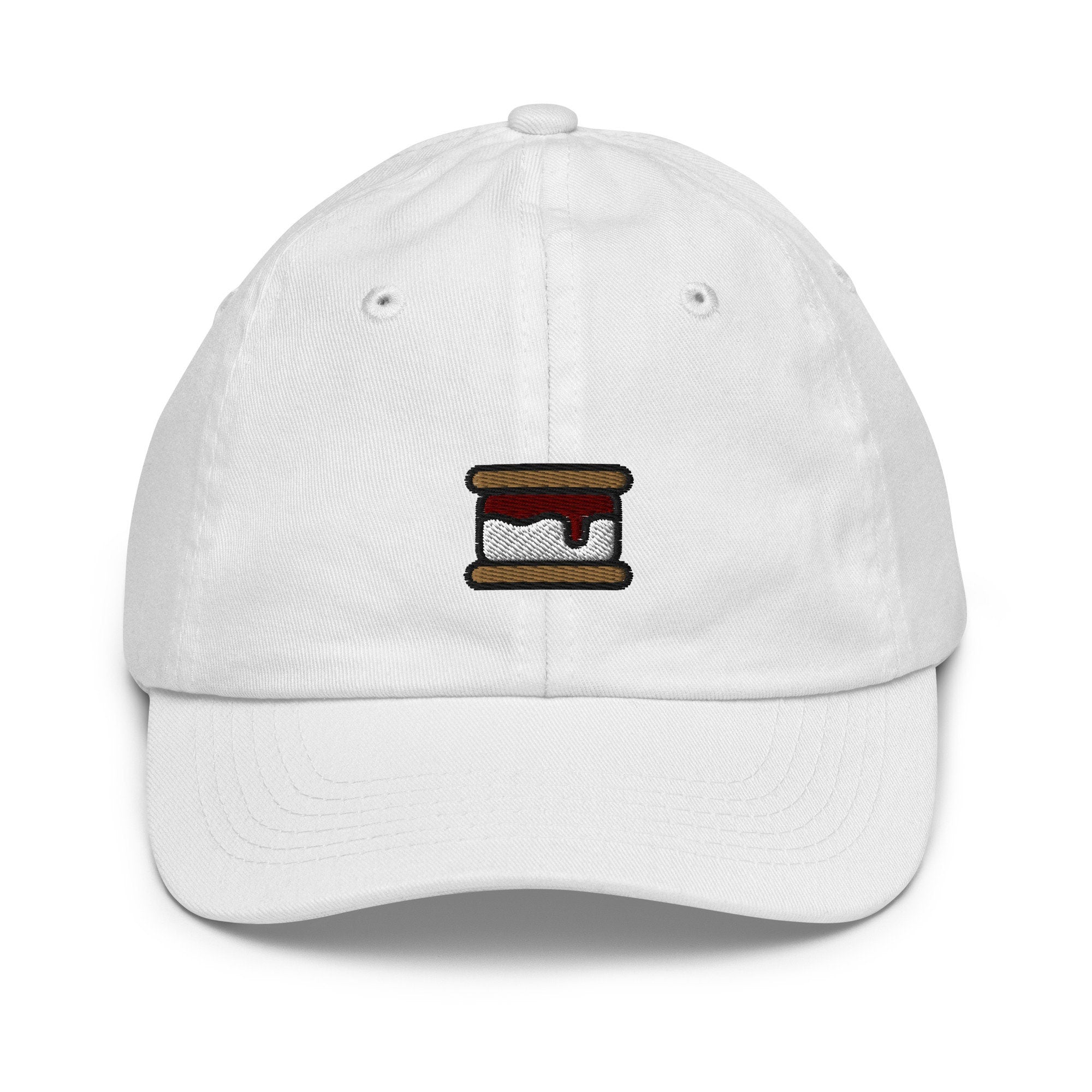 Smore Youth Baseball Cap, Handmade Kids Hat, Embroidered Childrens Hat Gift - Multiple Colors