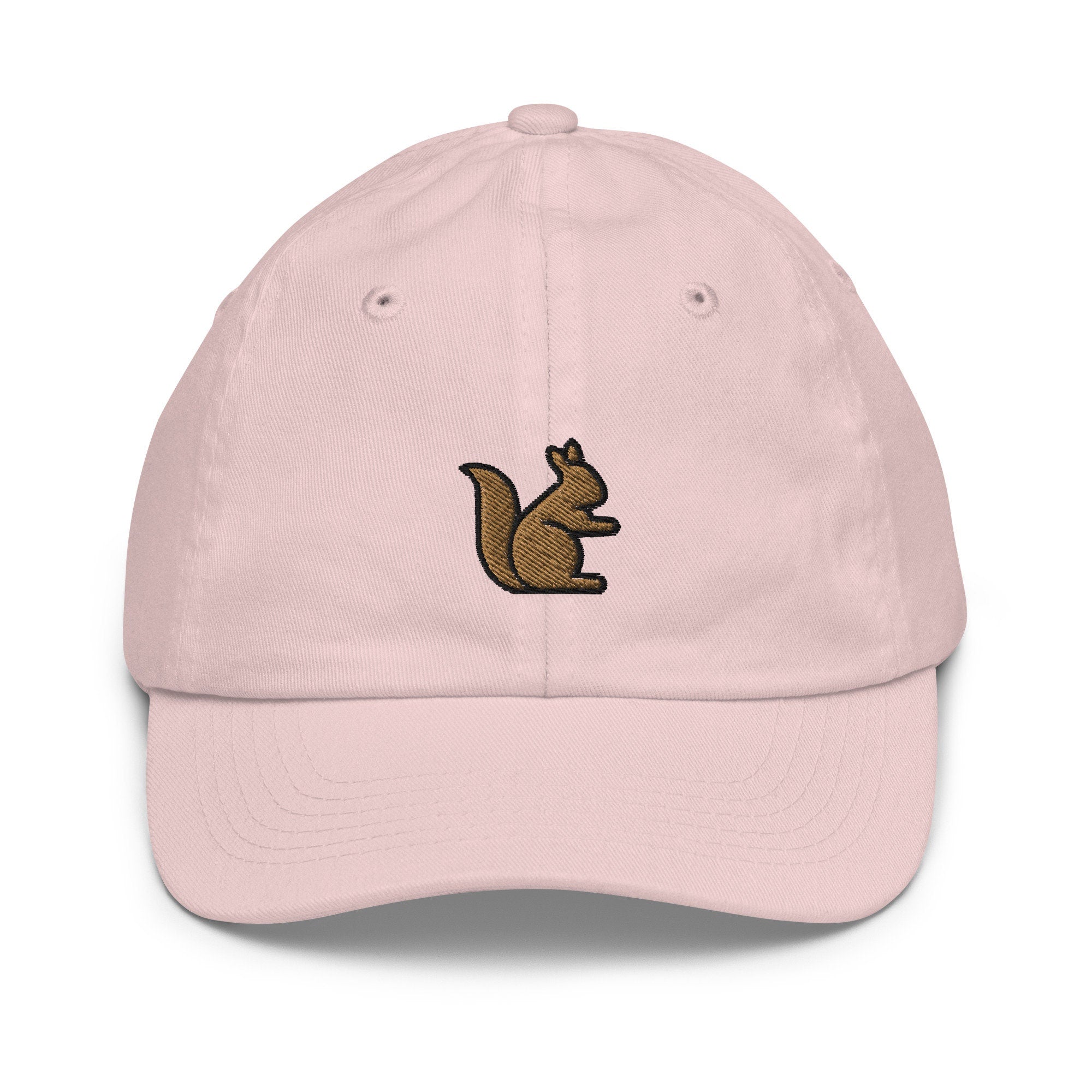 Squirrel Youth Baseball Cap, Handmade Kids Hat, Embroidered Childrens Hat Gift - Multiple Colors