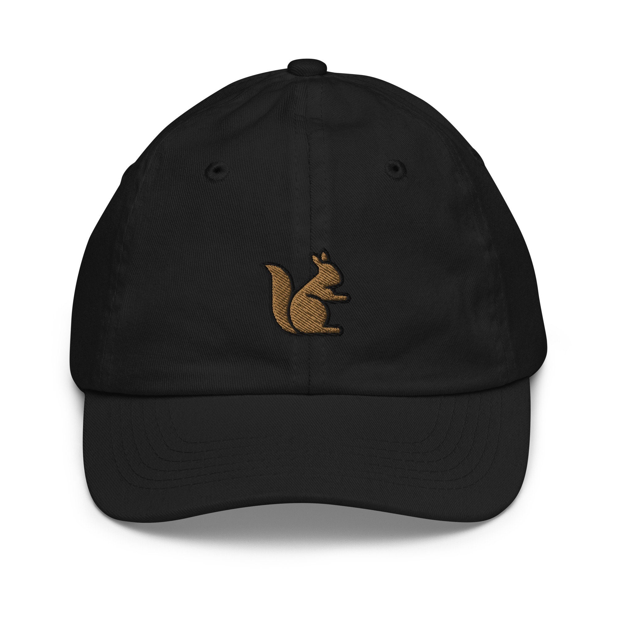 Squirrel Youth Baseball Cap, Handmade Kids Hat, Embroidered Childrens Hat Gift - Multiple Colors