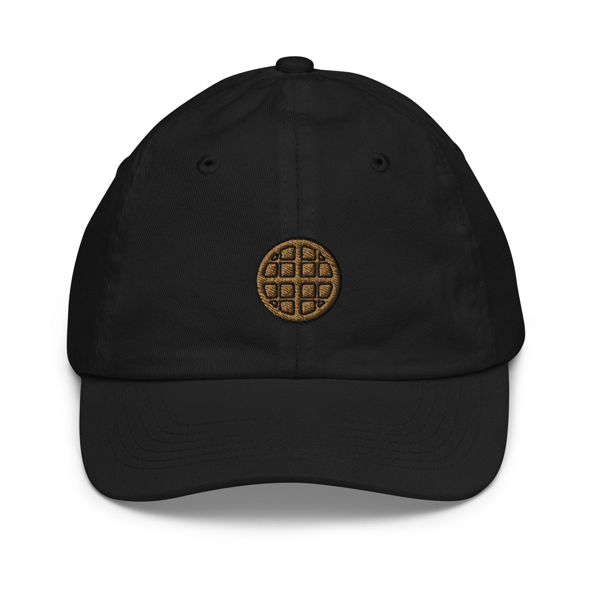 Waffle Youth Baseball Cap, Handmade Kids Hat, Embroidered Childrens Hat Gift - Multiple Colors