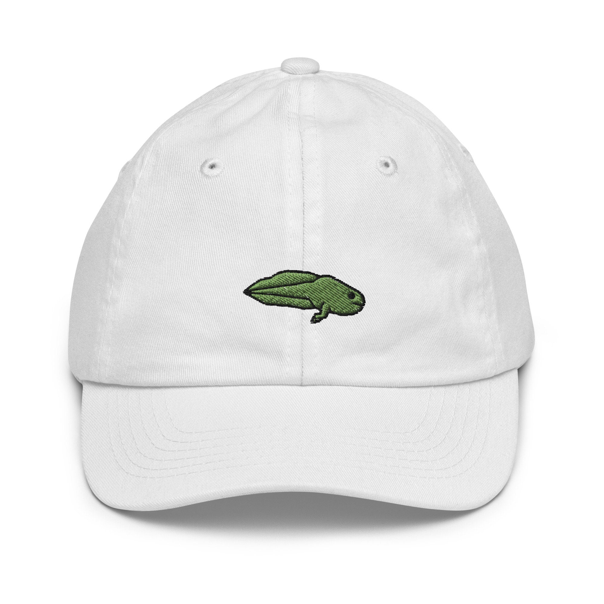 Tadpole Youth Baseball Cap, Handmade Kids Hat, Embroidered Childrens Hat Gift - Multiple Colors