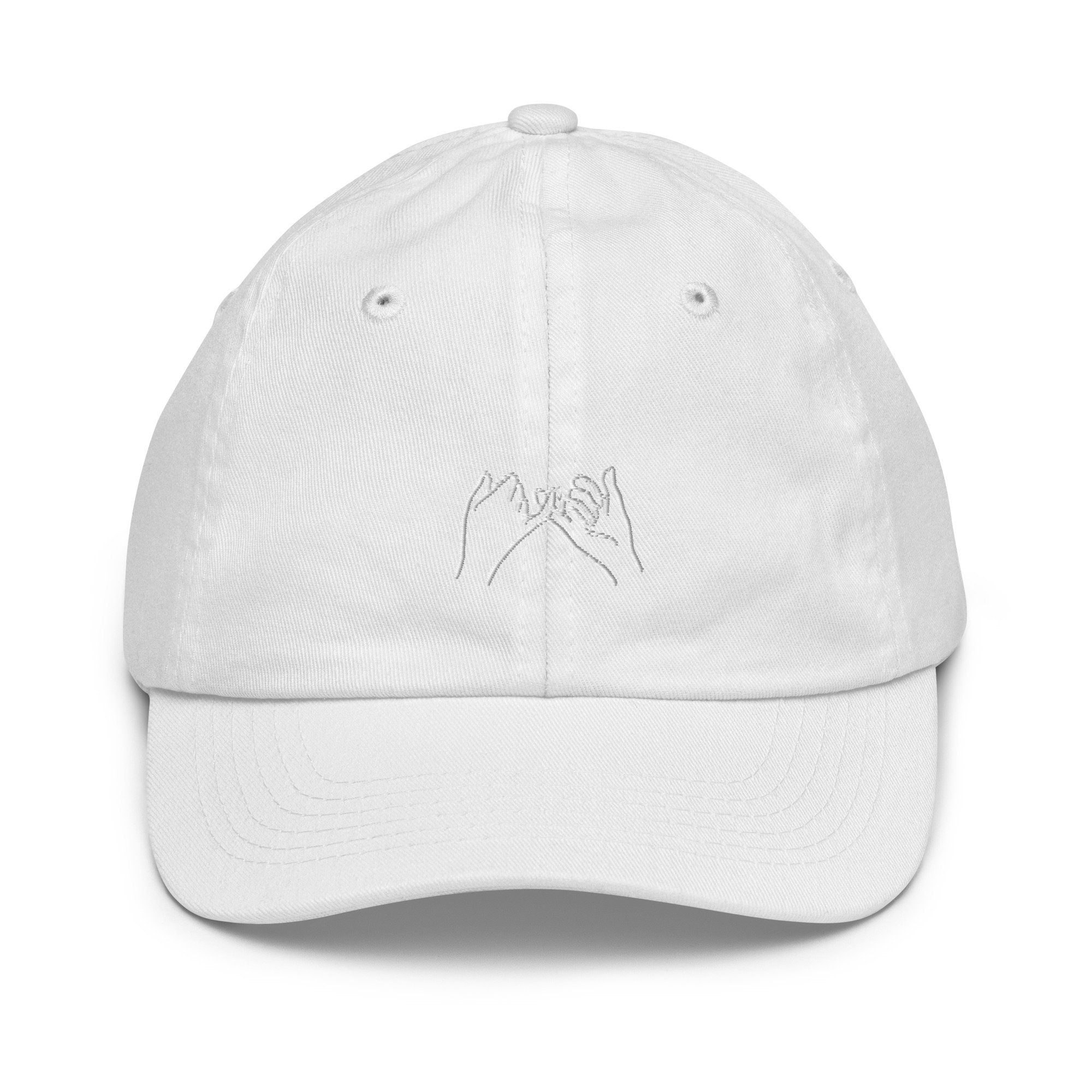 Pinky Promise Youth Baseball Cap, Handmade Kids Hat, Embroidered Childrens Hat Gift - Multiple Colors