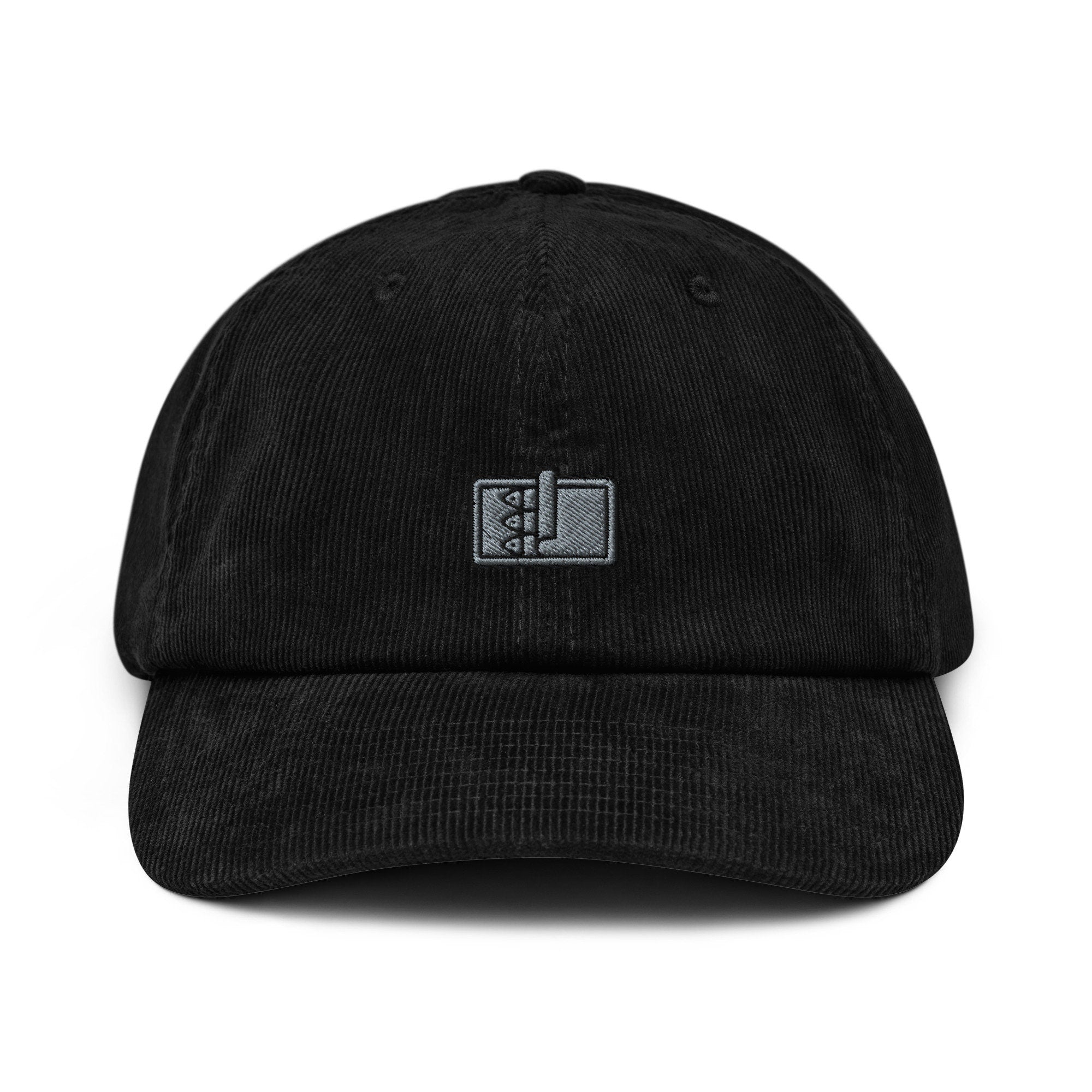 Sardines Corduroy Hat, Handmade Embroidered Corduroy Dad Cap - Multiple Colors
