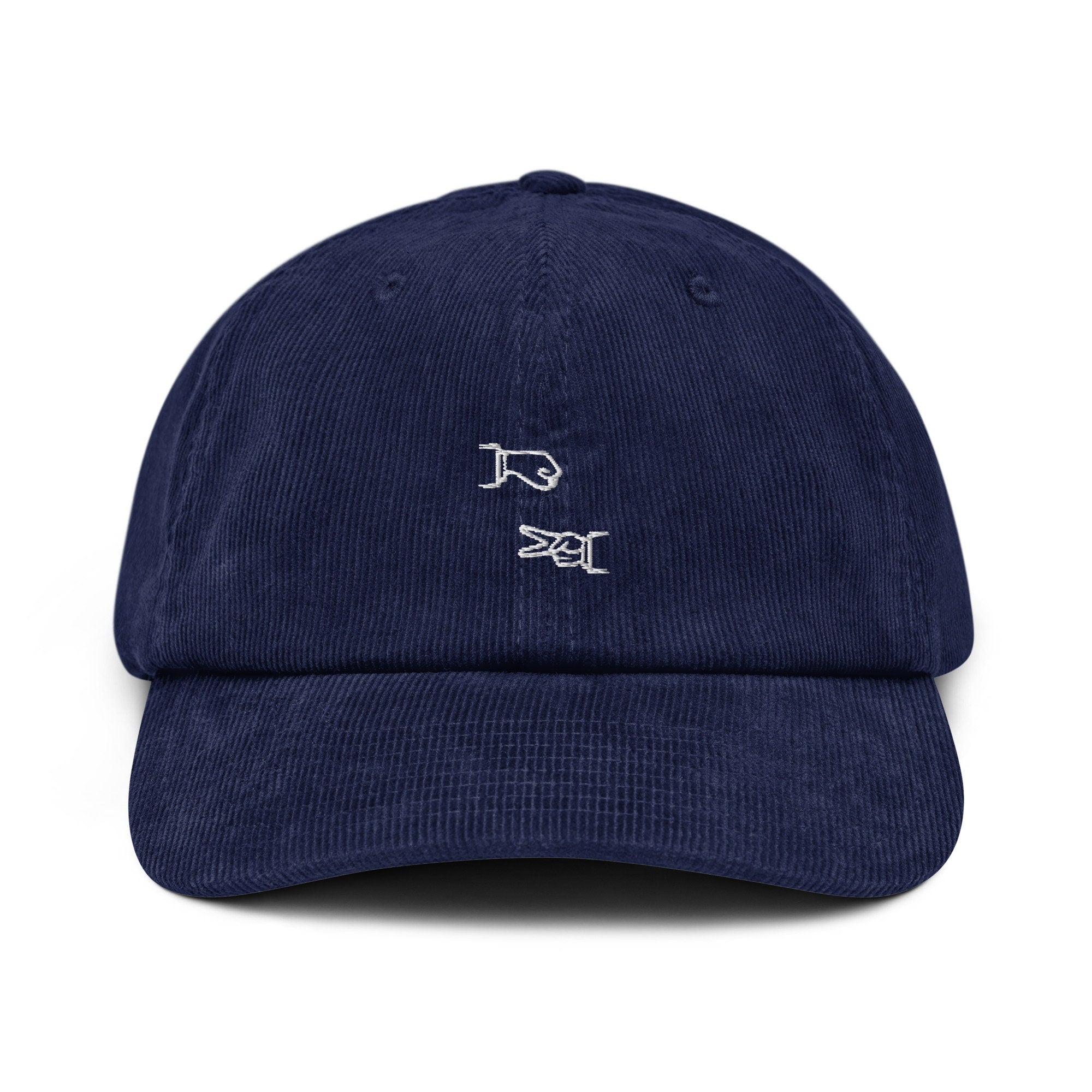 Rock Paper Scissors Corduroy Hat, Handmade Embroidered Corduroy Dad Cap - Multiple Colors